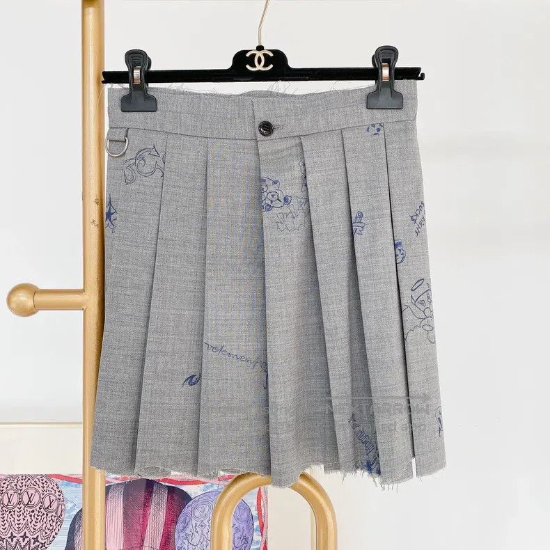 Vetements Vetements size S Gray pleated skirt Size 23" - 1 Thumbnail