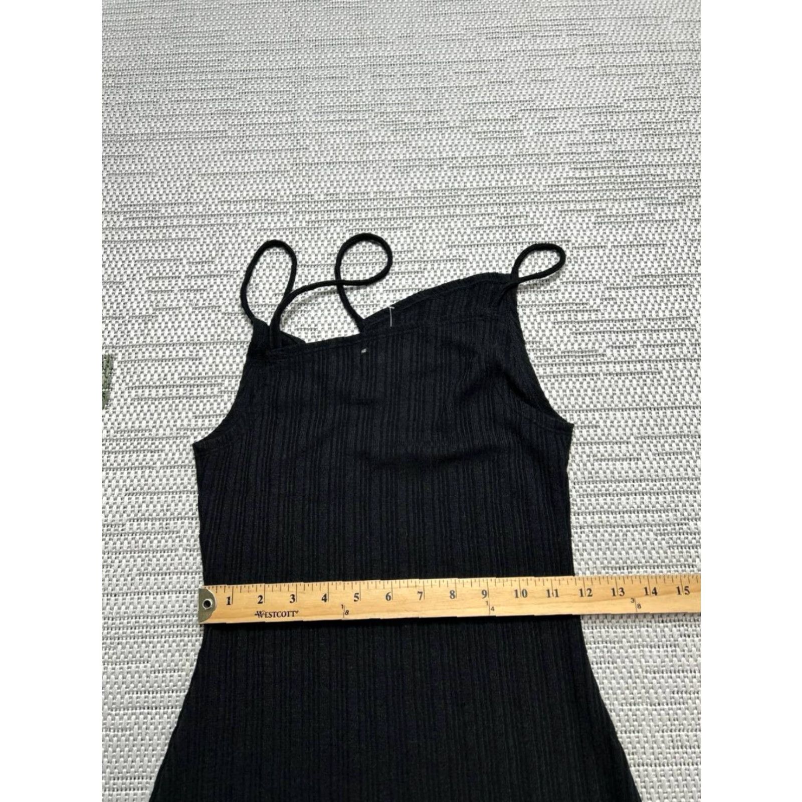 Reformation Reformation Dress Womens Small Black Assymetrical Knit Bodycon Size S / US 4 / IT 40 - 7 Thumbnail