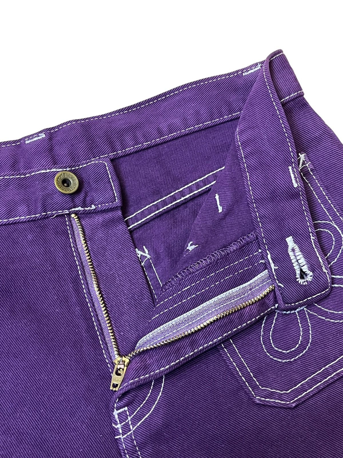 Japanese Brand VINTAGE JAPANESE NUVE PURPLE BUSHPANT FLARE DENIM Size US 29 - 17 Thumbnail