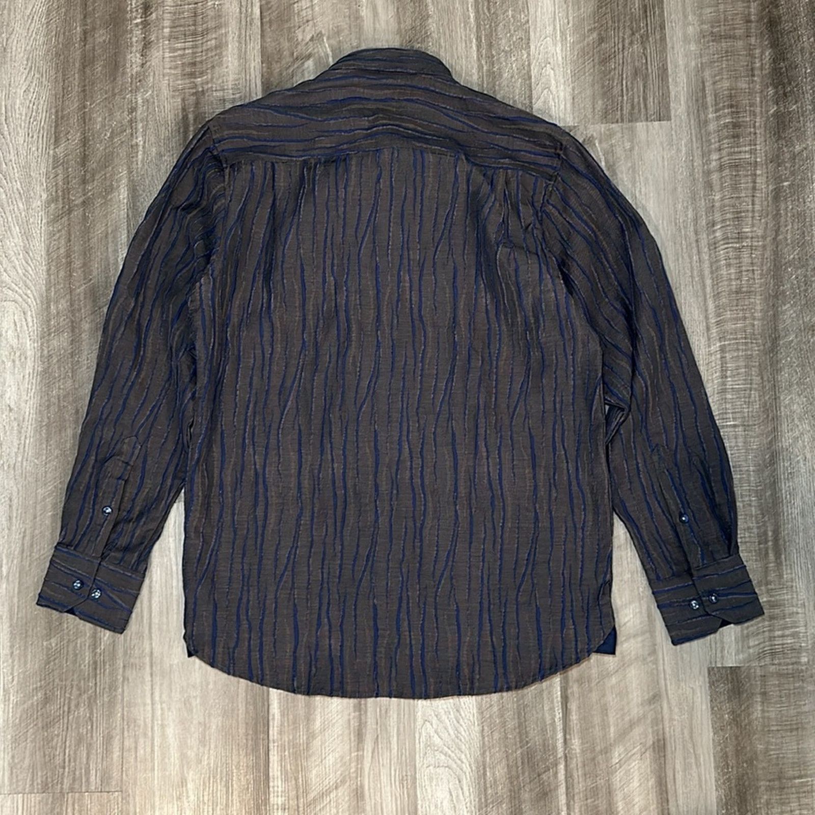Luchiano Visconti Visconti Textured Long Sleeve Button Down - Medium Size US M / EU 48-50 / 2 - 3 Thumbnail