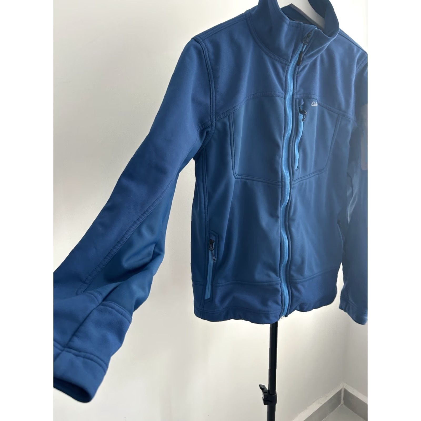 Vintage Women's Cabela's Outdoor Blue & Grey Lightweight SoftShell ZipUp Jacket Size Med Size M / US 6-8 / IT 42-44 - 5 Thumbnail