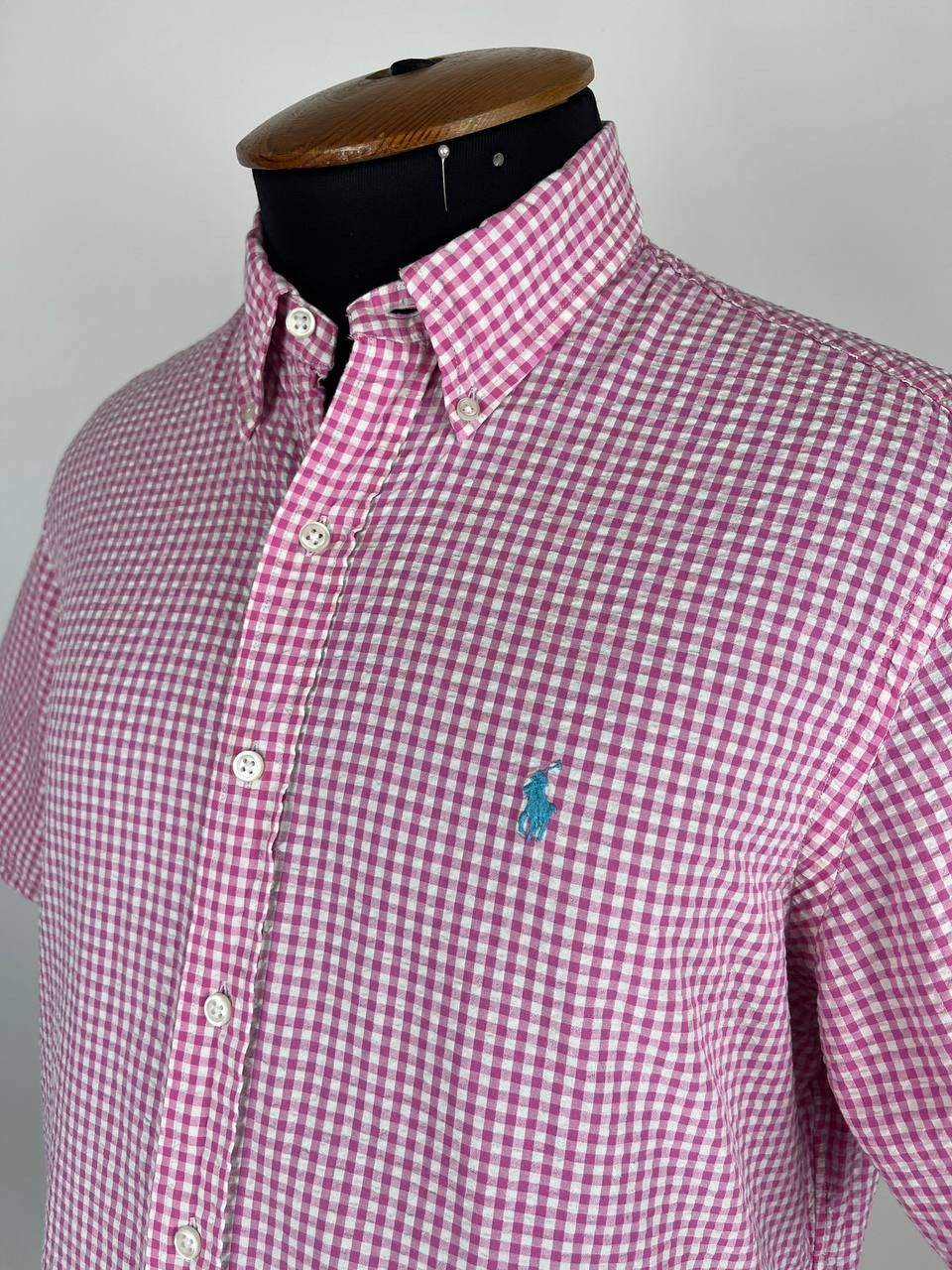 Designer × Polo Ralph Lauren Ralph Lauren Polo Shirt Short Sleeve Seersucker Check (0472) Size US XL / EU 56 / 4 - 4 Thumbnail