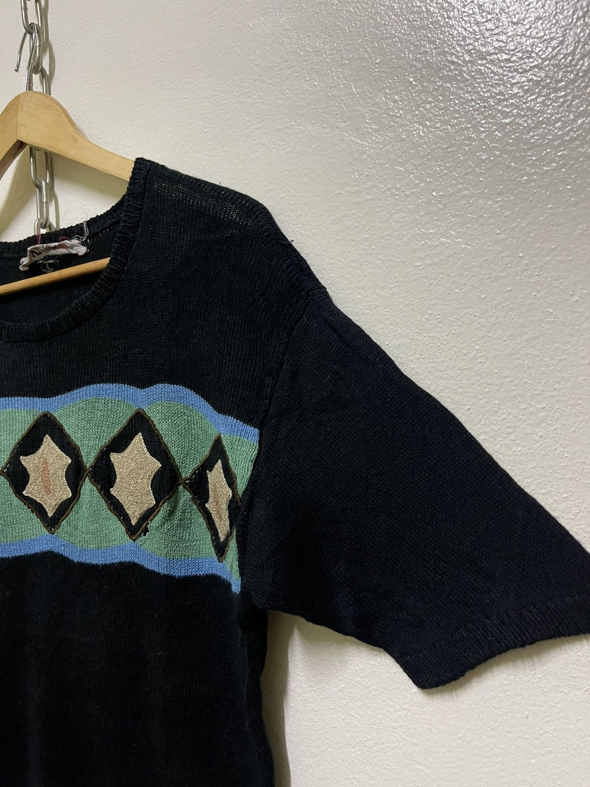 Japanese Brand × Kansai Yamamoto × Vintage Kansai Man Knit Shirt Sleeve Japan Size US S / EU 44-46 / 1 - 4 Thumbnail