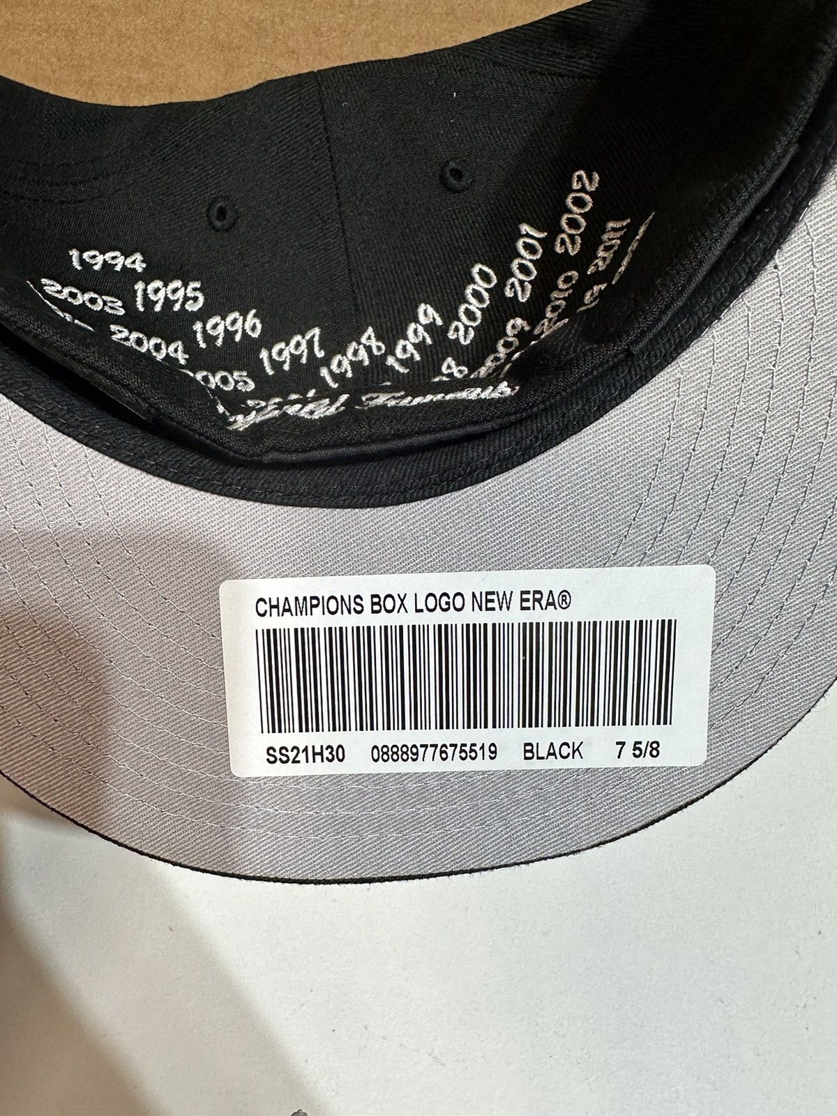 Supreme 7 5/8 Supreme Champions Box Logo New Era Fitted Hat SS21 Size ONE SIZE - 3 Thumbnail