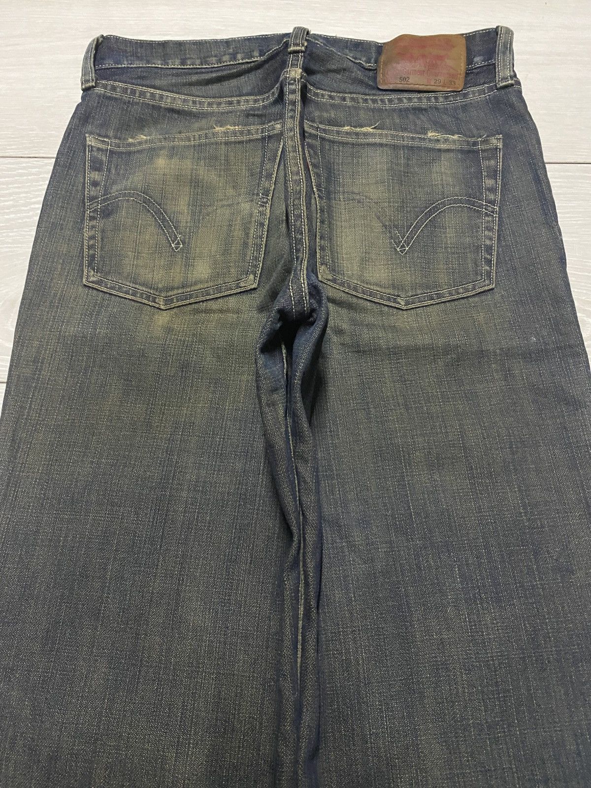 Levi's Vintage Levis 502 Mud Wash Distressed Jeans Size US 28 / EU 44 - 4 Thumbnail