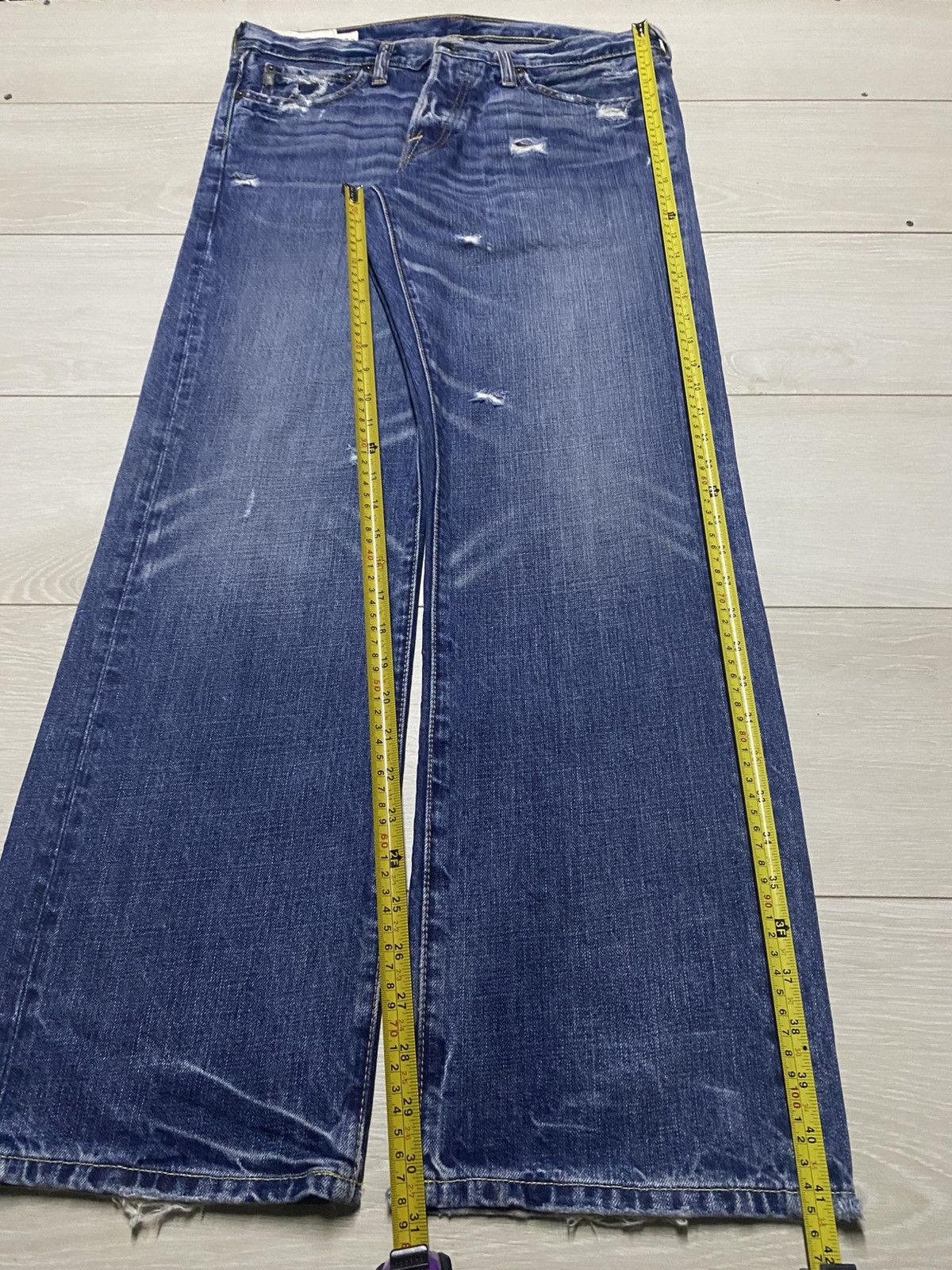 Neighborhood Ambercrombie & Fitch Faded Wash Distressed Baggy Jeans Size US 34 / EU 50 - 16 Thumbnail