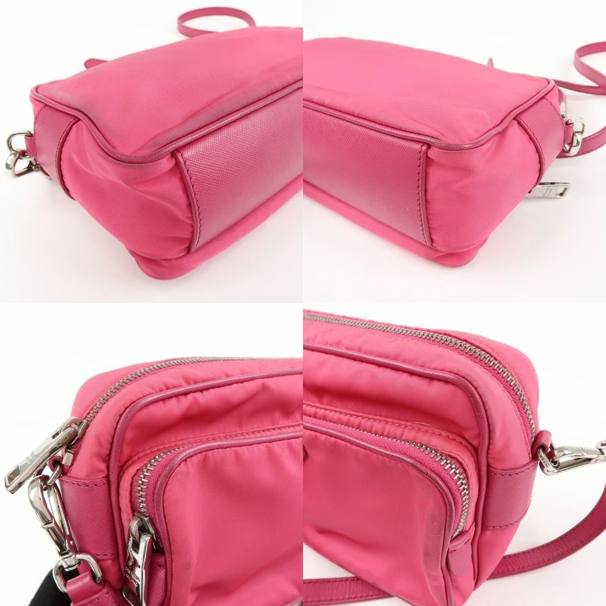 Prada Prada Triangle Logo Nylon Crossbody Bag Pink Size ONE SIZE - 5 Thumbnail