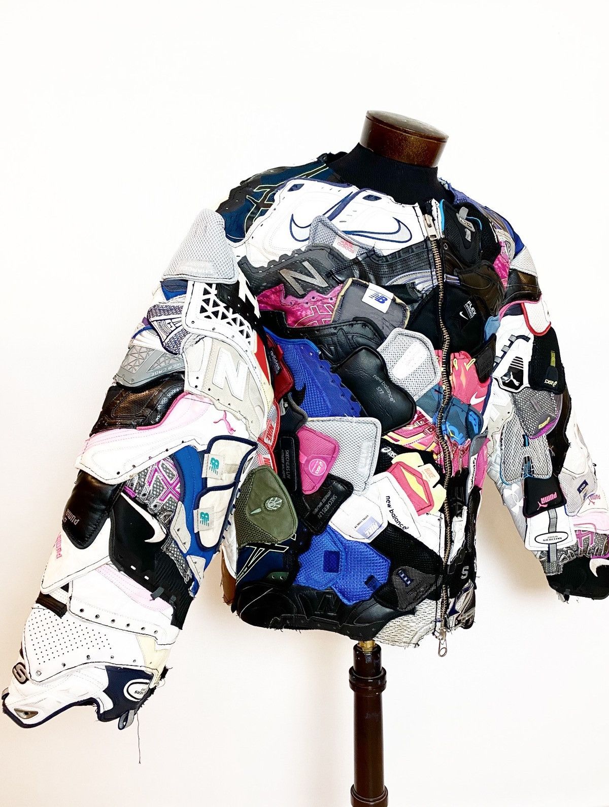 Handmade JACKET FROM SNEAKERS UPCYCLE BOMBER HANDMADE CUSTOM 1 OF 1 Size US L / EU 52-54 / 3 - 16 Thumbnail
