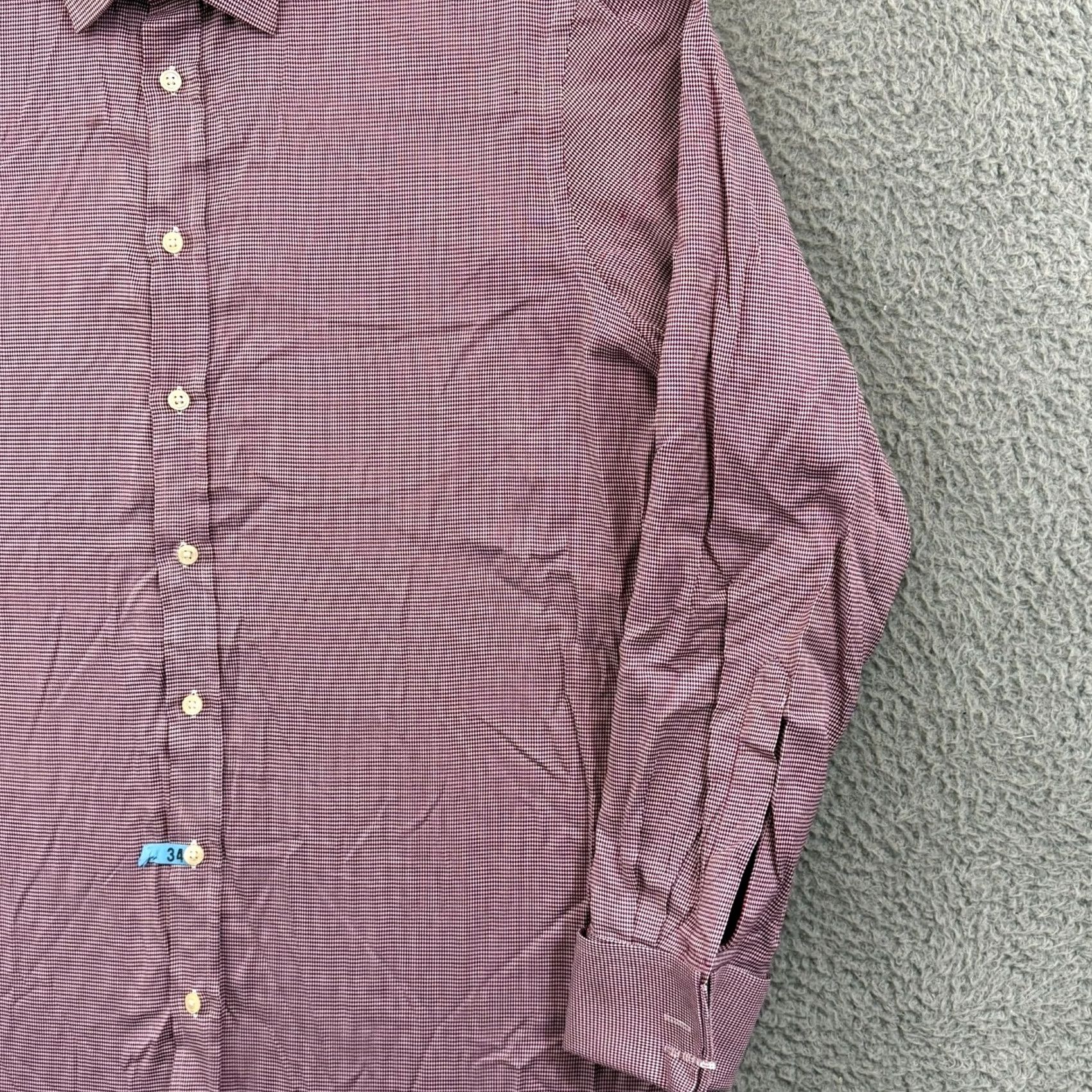 Charles Tyrwhitt Charles Tyrwhitt Shirt Mens XL Red Gingham Slim Fit Button Up Dress Shirt Size US XL / EU 56 / 4 - 5 Thumbnail