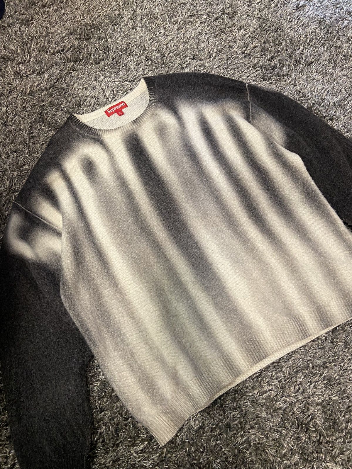 image of Supreme Blurred Logo Sweatshirt in Black, Men's (Size XL)