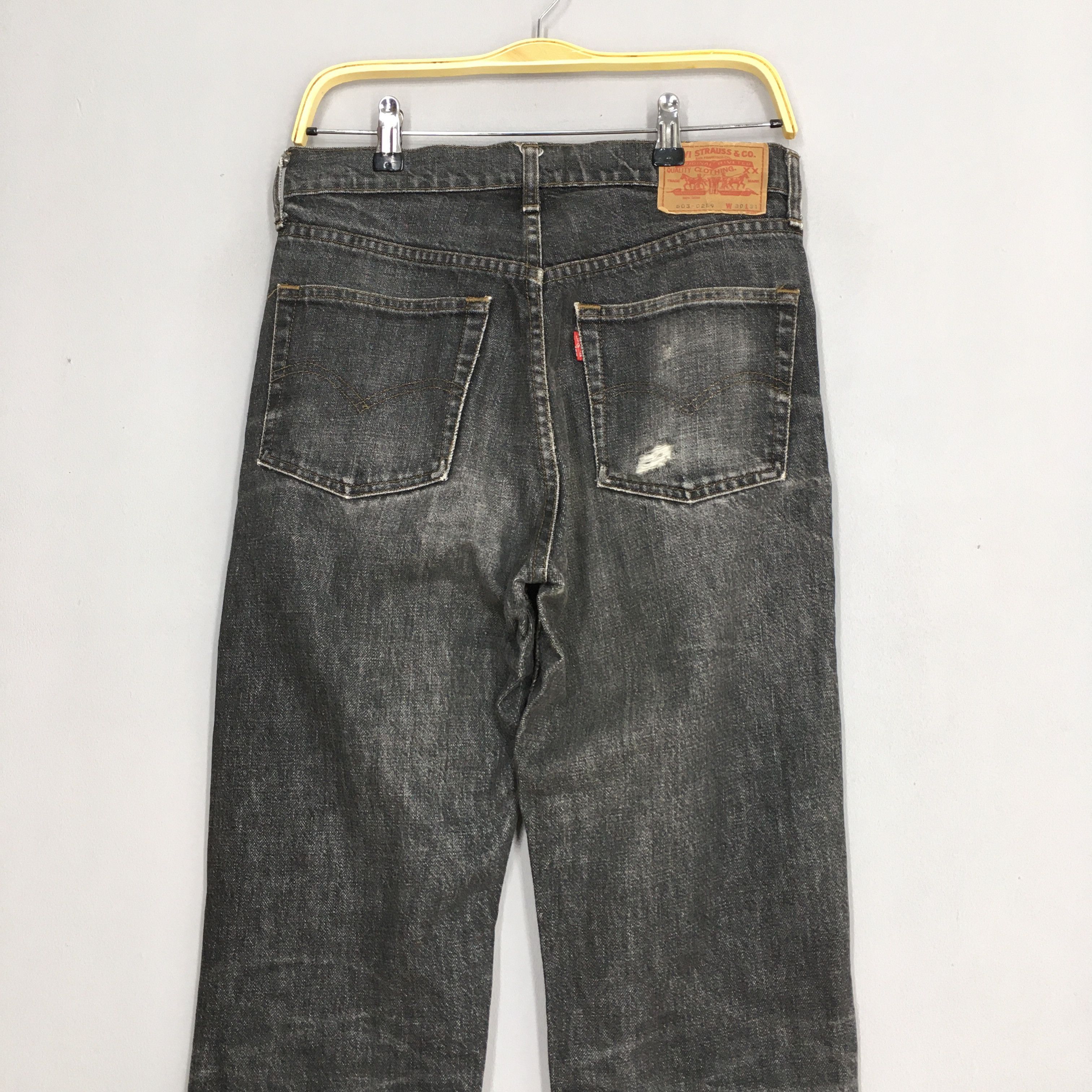 Jean × Levi's × Vintage Size 30x31 Vintage Levi's 603 Faded Black Jeans Size US 30 / EU 46 - 13 Thumbnail