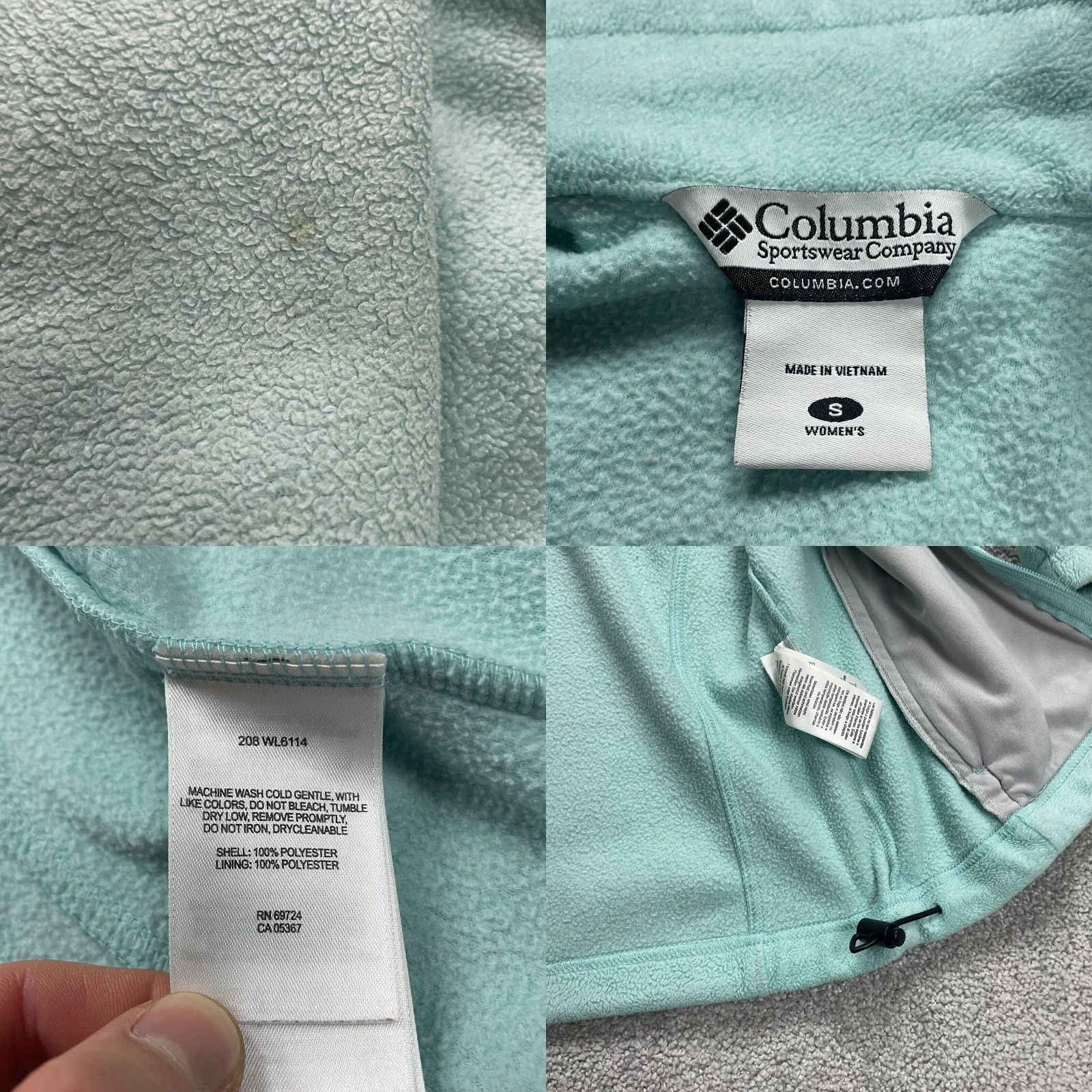 Vintage Columbia Benton Springs Fleece Jacket Womens Small Green Full Zip Outdoor Hiking Size S / US 4 / IT 40 - 8 Thumbnail