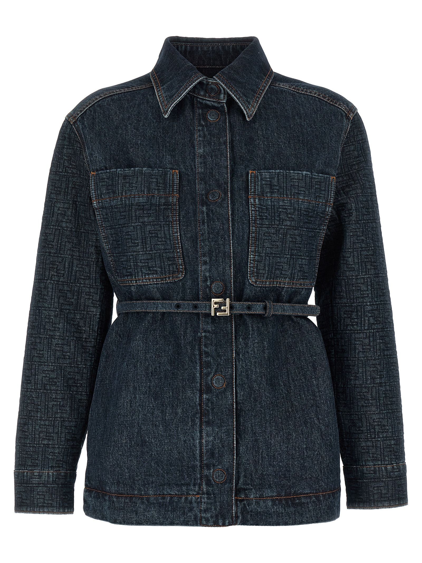 Fendi 'FF' denim jacket Size S / US 4 / IT 40 - 1 Thumbnail