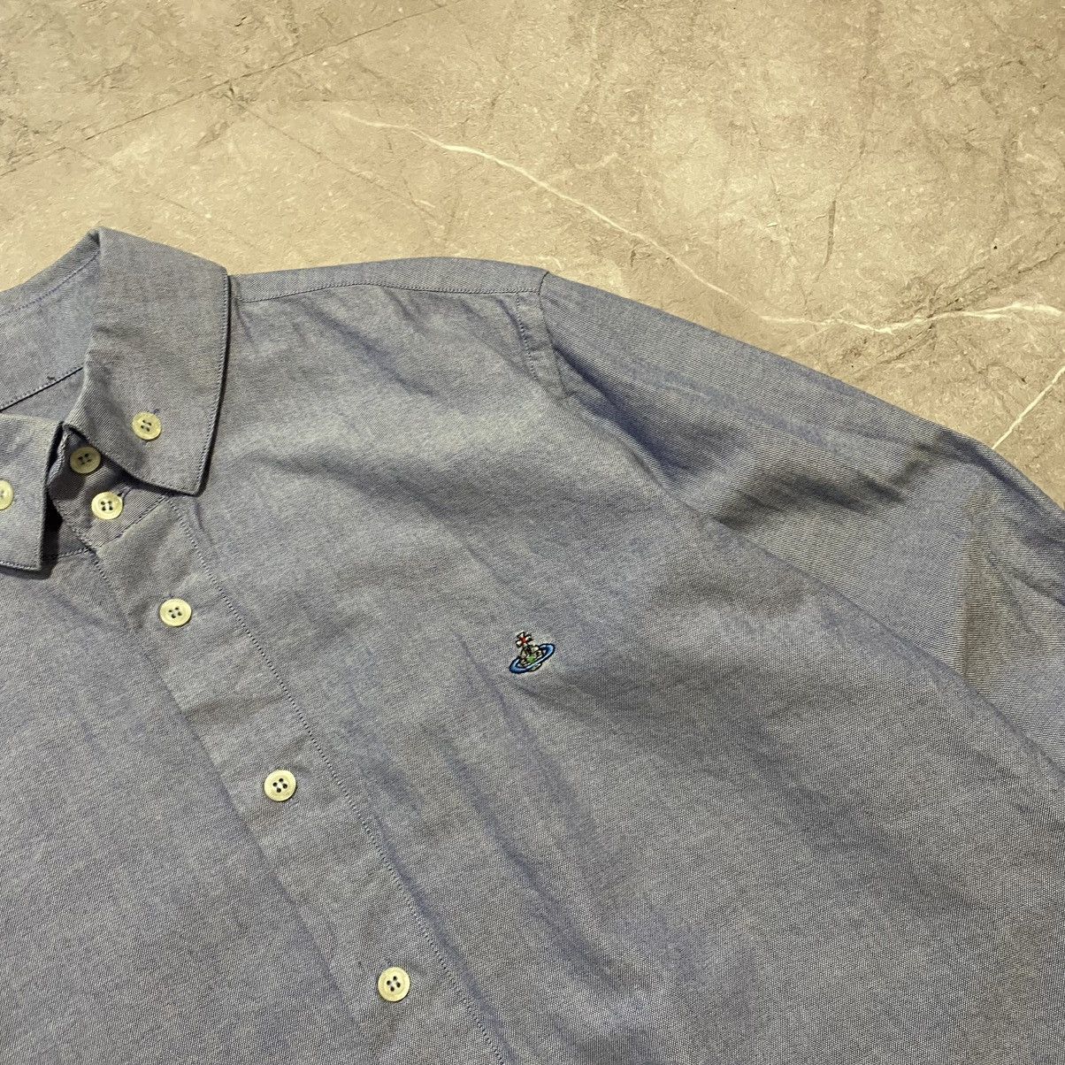 Vivienne Westwood VIVIENNE WESTWOOD BLUE SHIRT SMALL LOGO Size US M / EU 48-50 / 2 - 2 Thumbnail