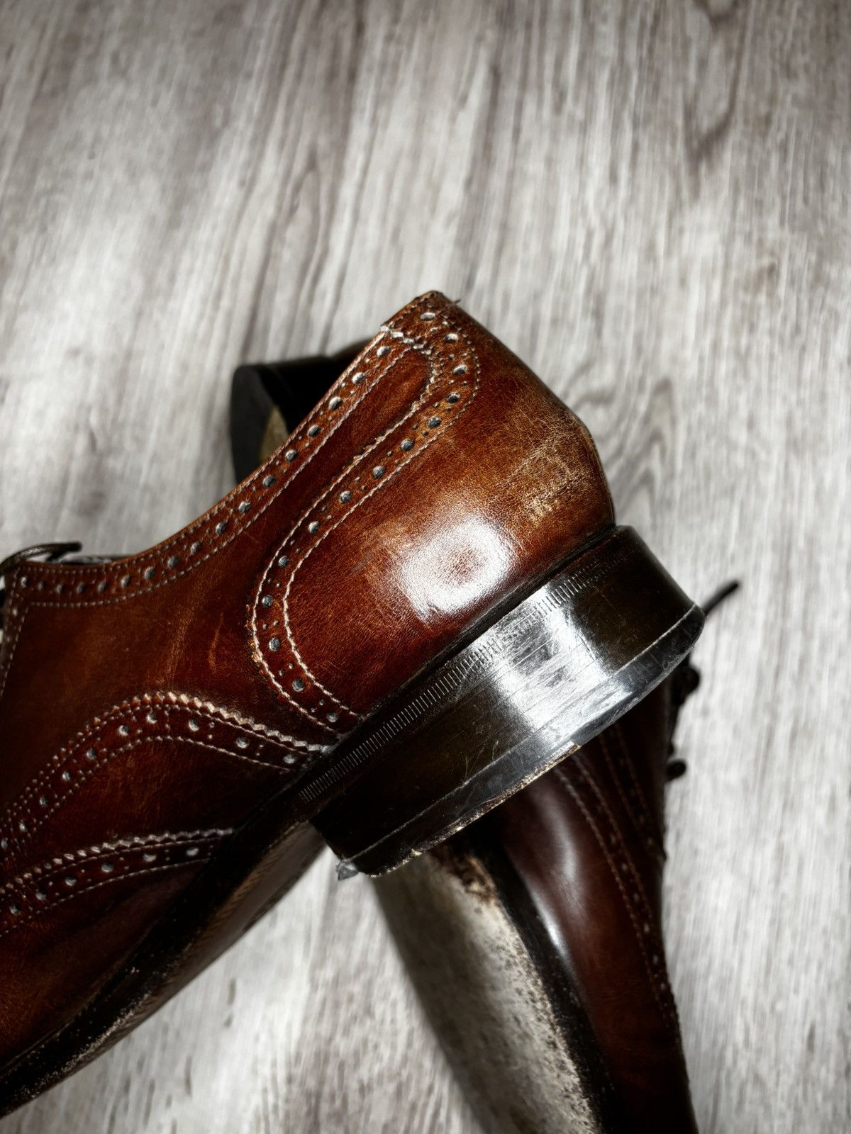 Scarosso Scarosso Brown Leather Wingtip Brogues Size EU 43 Size US 10 / EU 43 - 9 Thumbnail