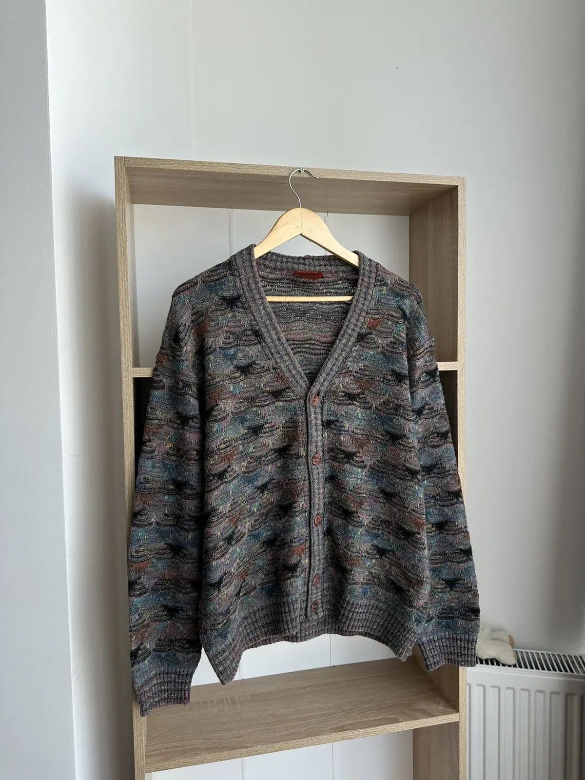 Missoni × Vintage Vintage Missoni Knit Woll Cardigan Iconic Wawes Rainbow Size US M / EU 48-50 / 2 - 5 Thumbnail