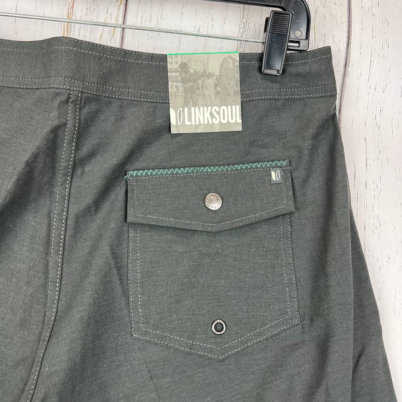 Other LinkSoul Golf Plain 33 Board Walker Shorts Black Men New Size US 33 - 6 Thumbnail