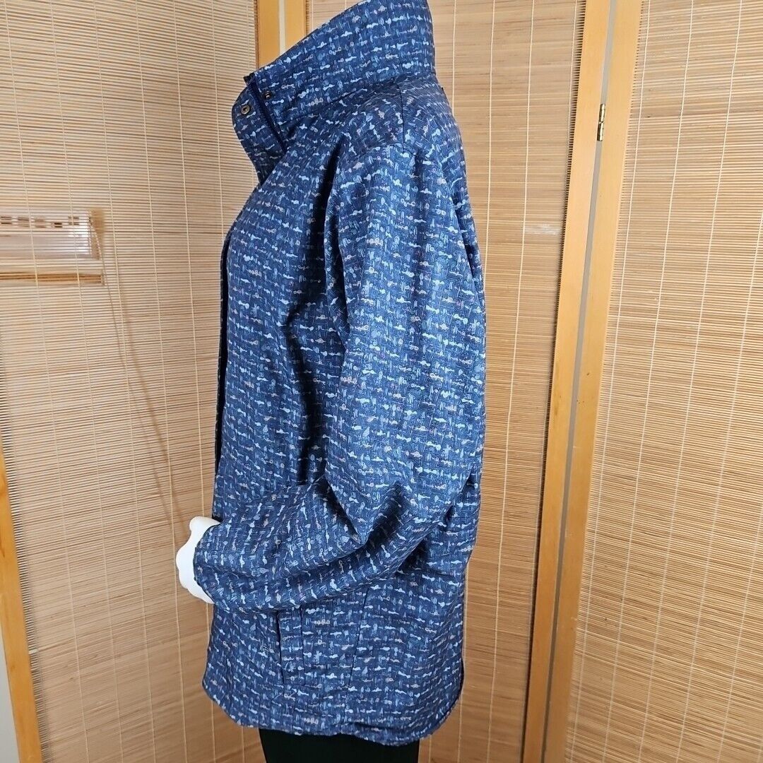 Vintage Forresters Drytech Rain Jacket Womens M Gore-Tex Blue Print Size M / US 6-8 / IT 42-44 - 3 Thumbnail