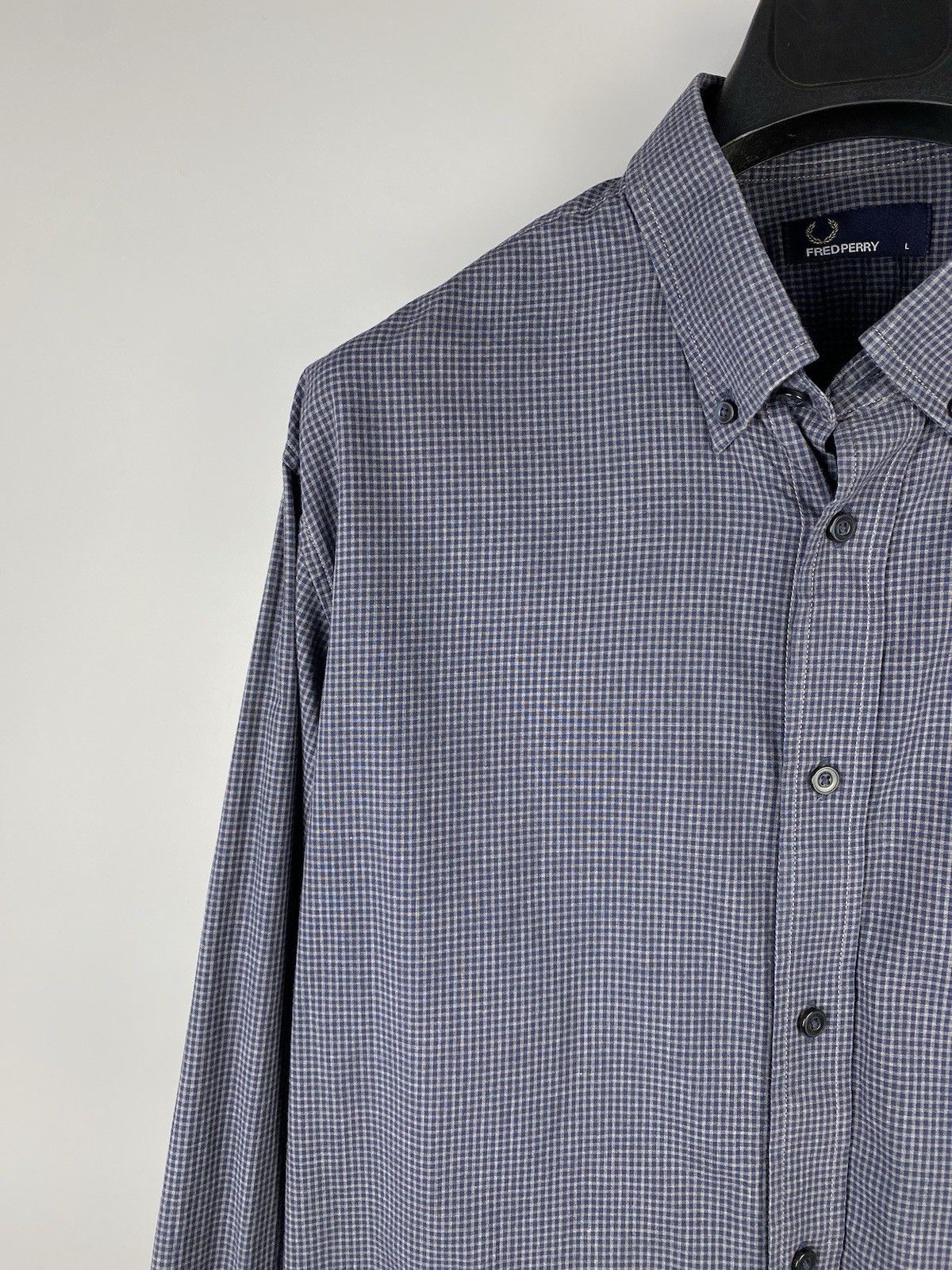 Fred Perry Fred Perry Check Button Long Sleeve Shirt Size US L / EU 52-54 / 3 - 5 Thumbnail
