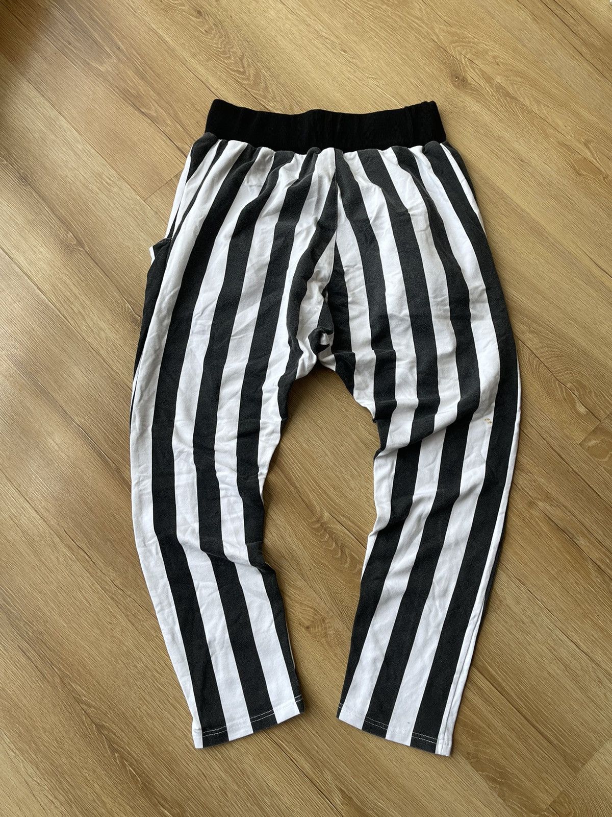 Japanese Brand VTG Striped Baggy Harem Pants Grunge Punk Issey Miyake Style Size US 29 - 12 Thumbnail