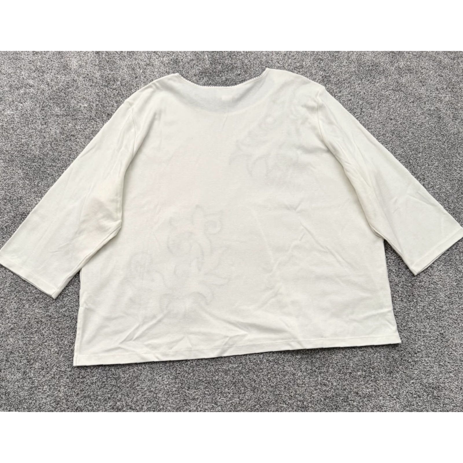 Vintage VINTAGE Alfred Dunner Top Womens 3X Plus Embellished Rhinestones Lagenlook Y2K Casual Blouse White Womens Size XXL / US 16-18 / IT 52-54 - 5 Thumbnail