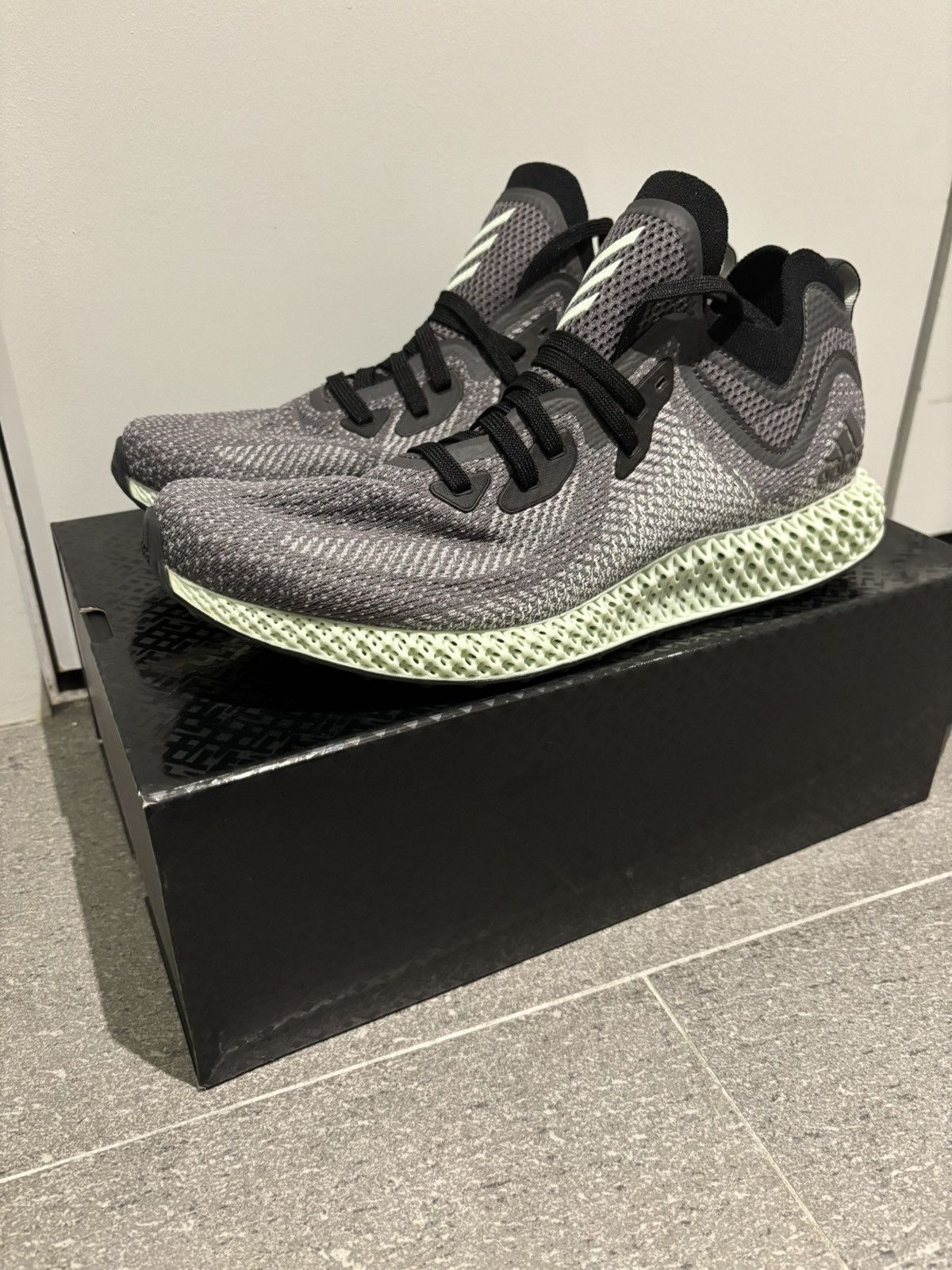 Adidas Alphaede 4D adidas running OG grey / black sneakers Size US 11 / EU 44 - 1 Thumbnail