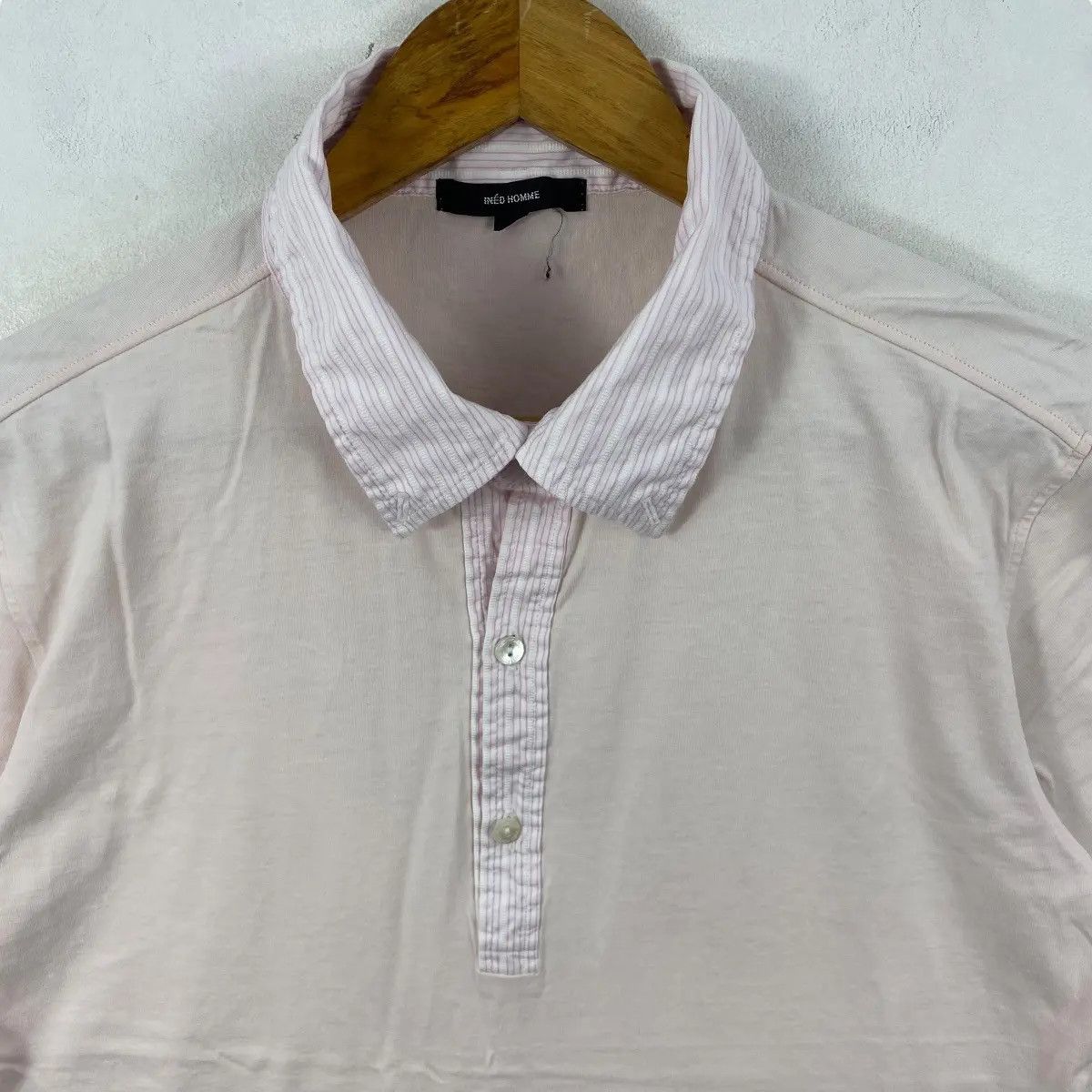 Designer INED HOMME By Yohji Yamamoto Polo Shirt Size 3 Size M / US 6-8 / IT 42-44 - 2 Thumbnail