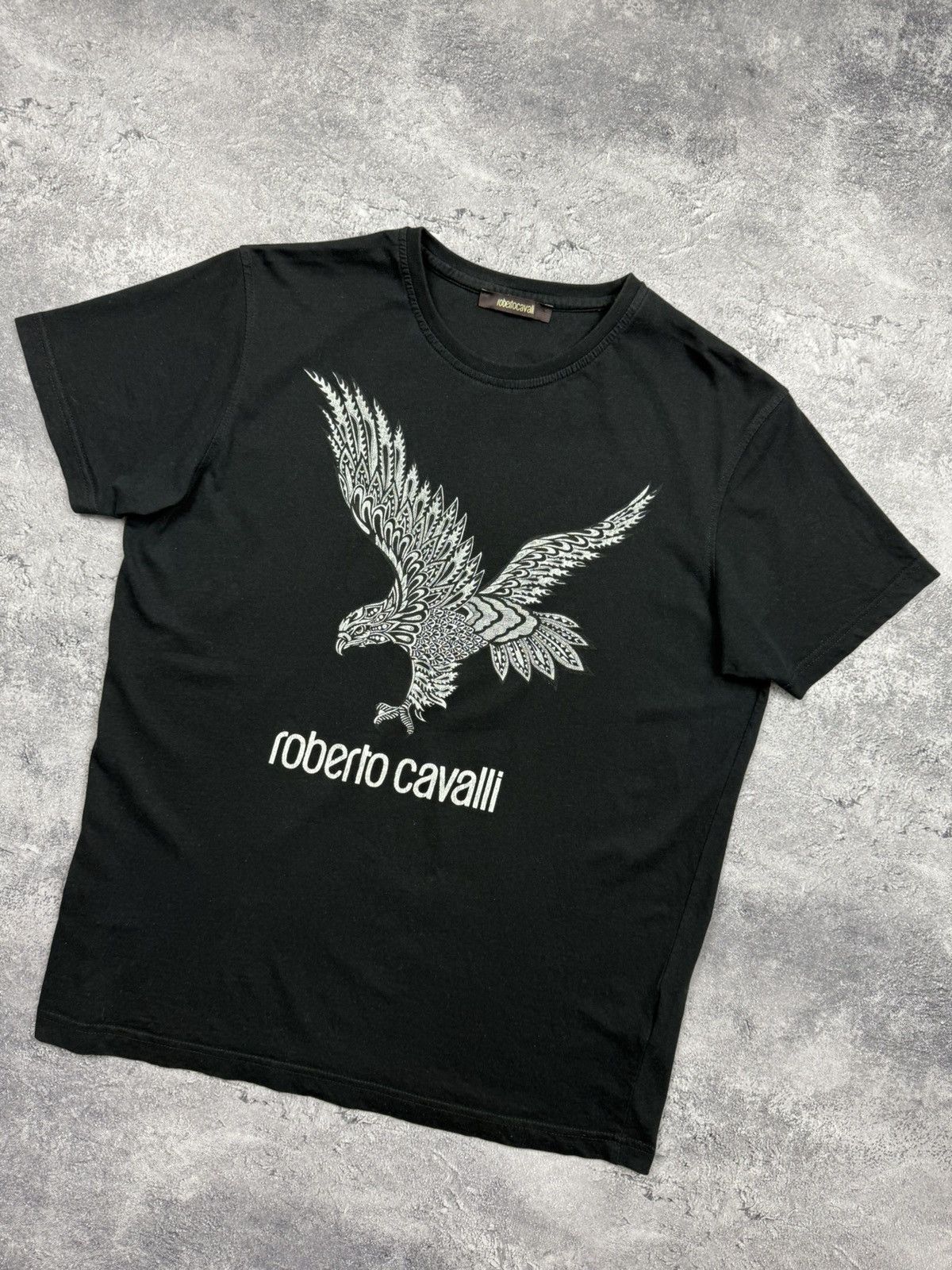 Roberto Cavalli Vintage Roberto Cavalli Eagle Big Logo T-Shirt Y2K Rare Tee Size US M / EU 48-50 / 2 - 6 Thumbnail