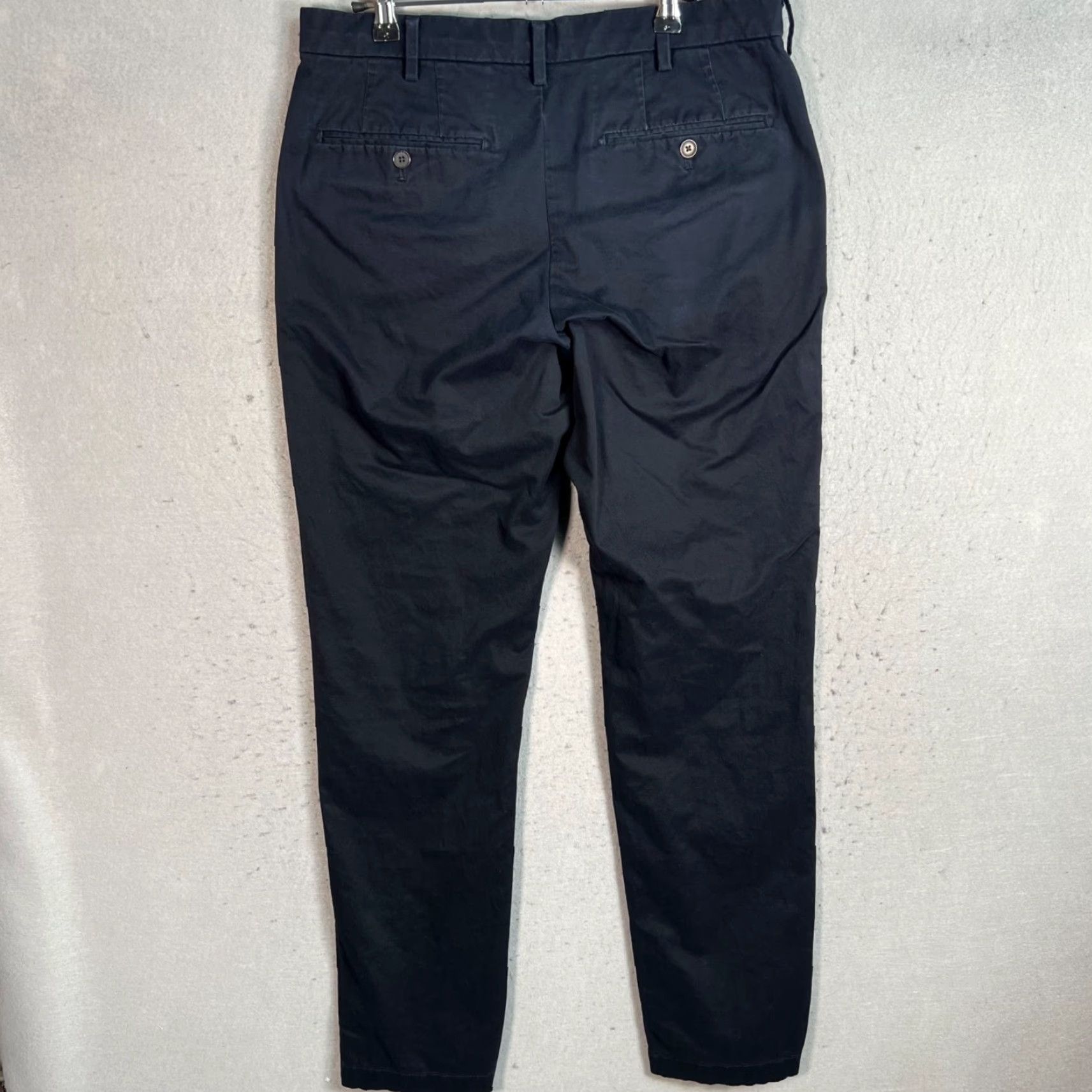 Uniqlo Uniqlo Mens Navy Blue Slim-Fit Chino Pants Size 32 x 36 Cotton Blend Size US 32 / EU 48 - 2 Thumbnail