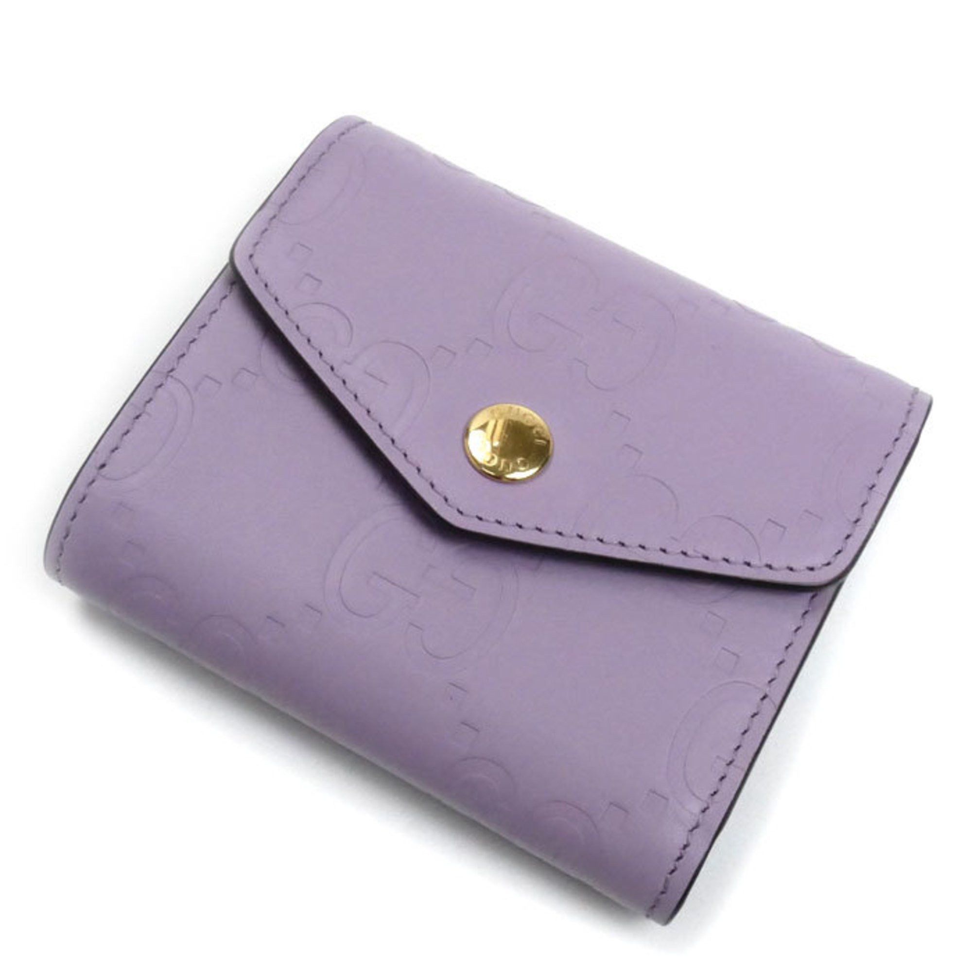 GUCCI GG Medium Wallet Tri-fold Lilac 772793 AAC1Q 5236 Women's