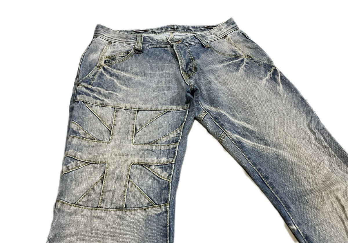 If Six Was Nine 🔥Sick Y2K Nicole Club For Men Flared Denim UK Flag Size US 30 / EU 46 - 2 Thumbnail