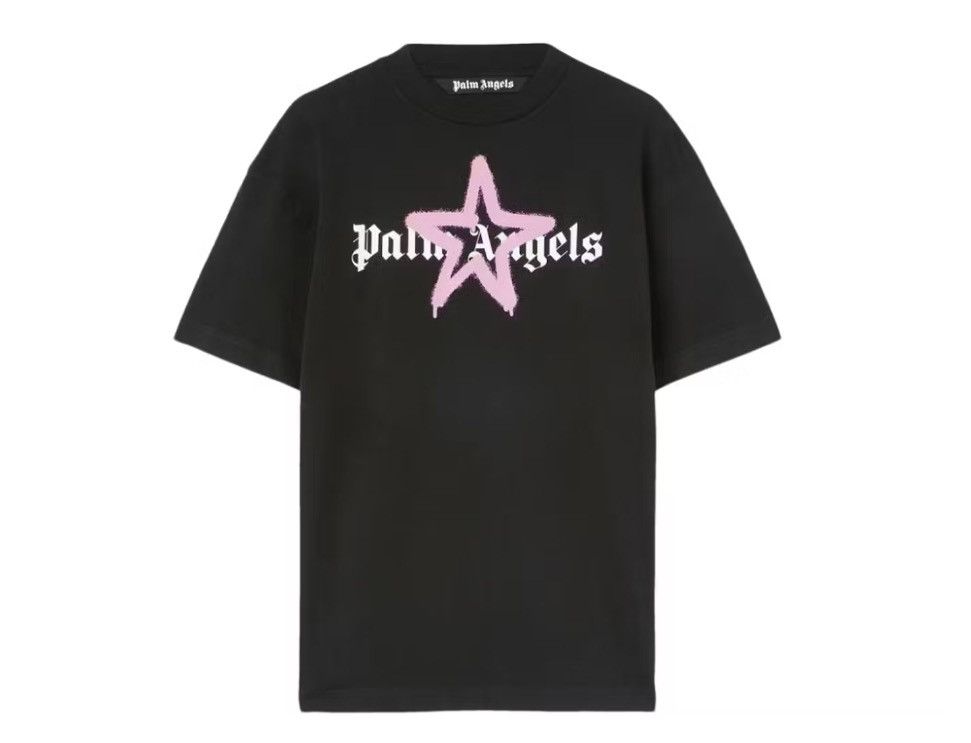 Palm Angels PALM ANGELS Star Sprayed Black Tee Size XXL Fits Like L Size US XXL / EU 58 / 5 - 1 Thumbnail