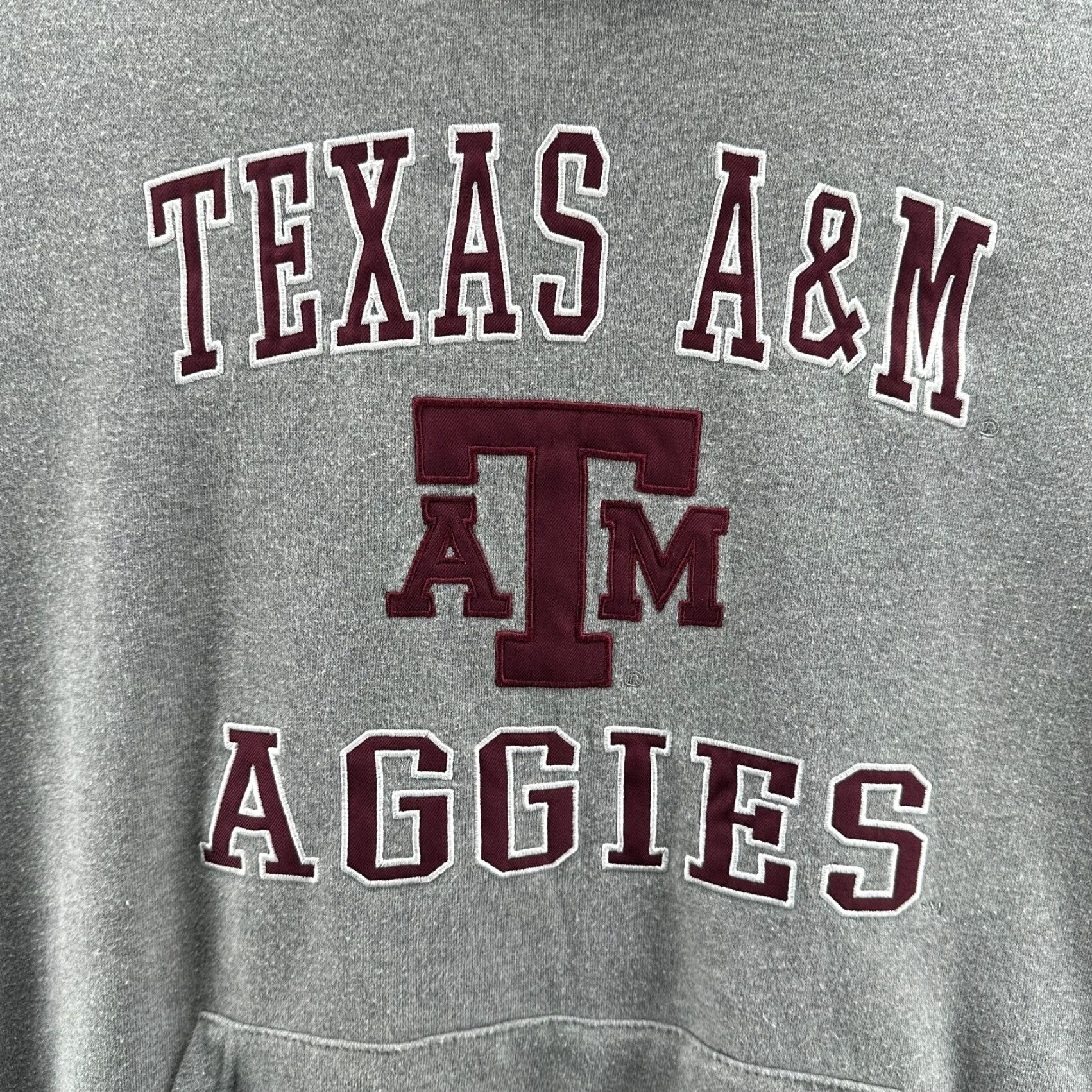 Vintage Colosseum Pullover Hoodie Texas A&M Aggies Gray Men's Large Long Sleeve Pockets Size US L / EU 52-54 / 3 - 3 Thumbnail