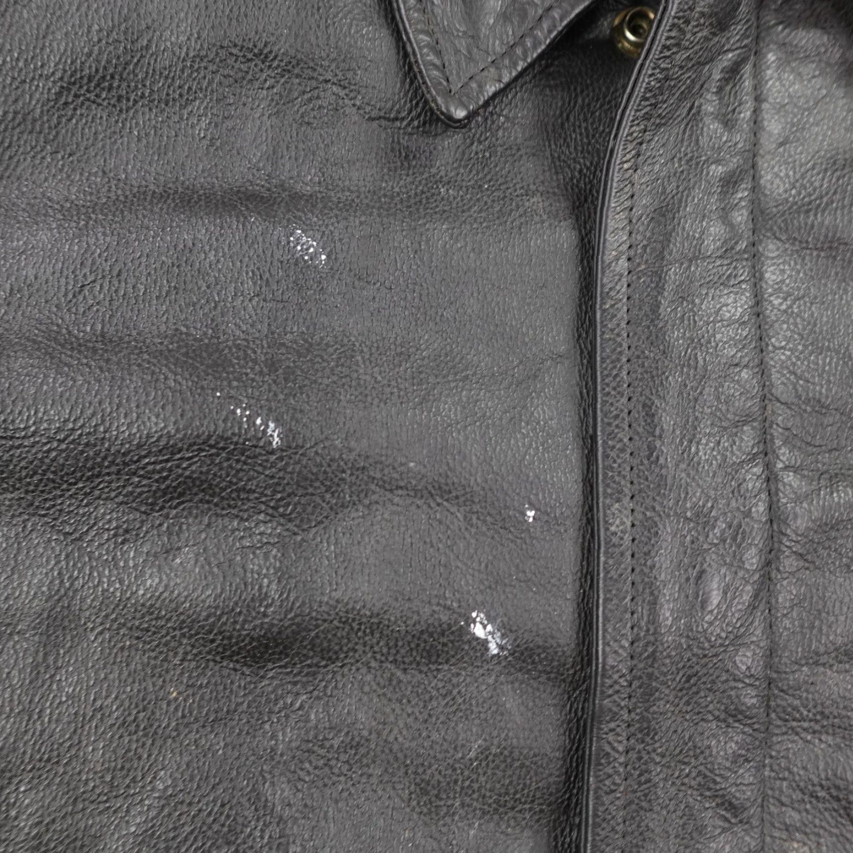 Vintage VINTAGE US Army Air Force Jacket 2XL Black Leather Bomber A-2 Flight Flyers Army Navy Style Military Mens Jacket Size US XXL / EU 58 / 5 - 3 Thumbnail