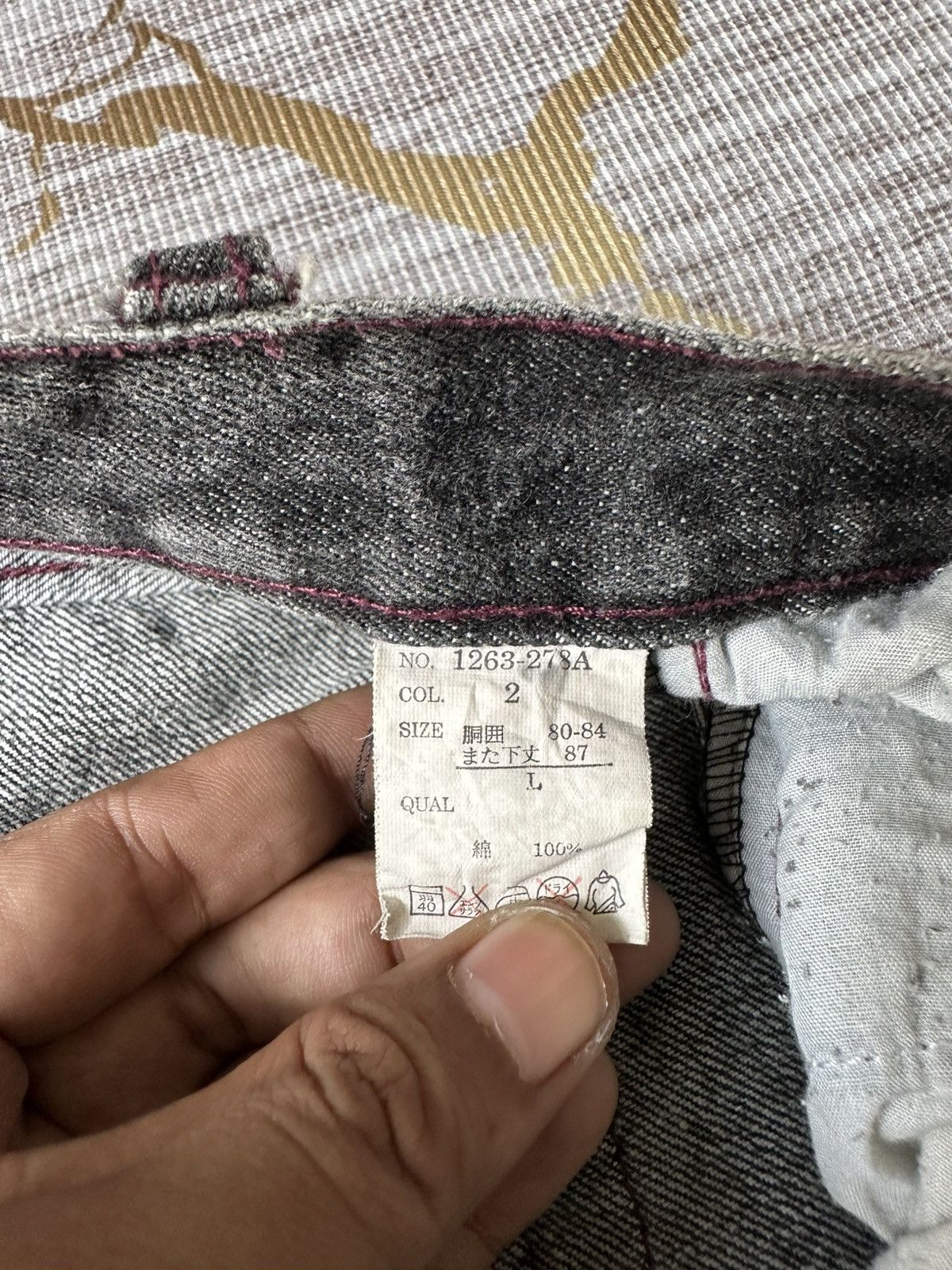 Tornado Mart LOWBOX Claw Marks Distressed Design Denim Size US 33 - 19 Thumbnail