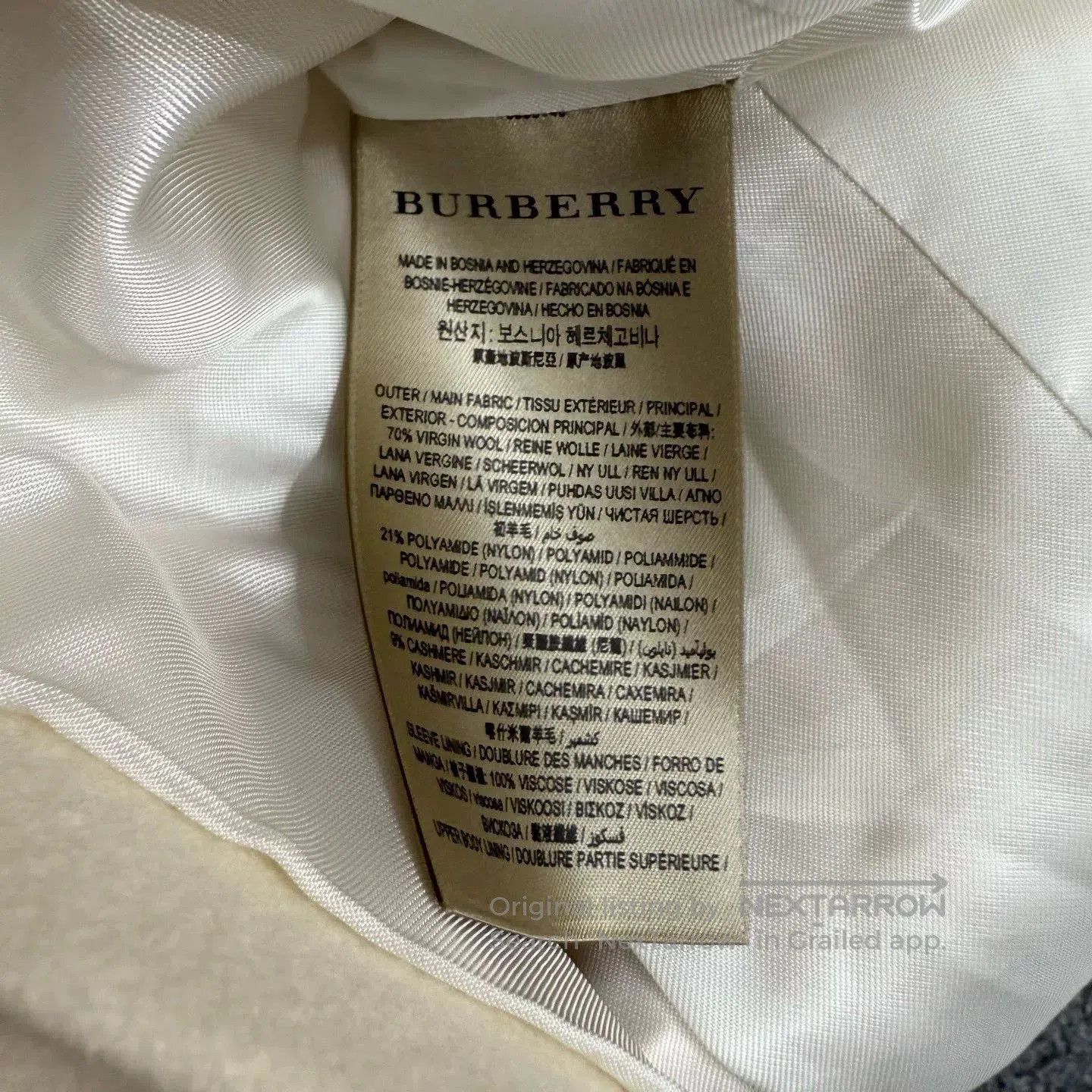 Burberry Burberry White Wool Coat UK4. Size US XS / EU 42 / 0 - 4 Thumbnail