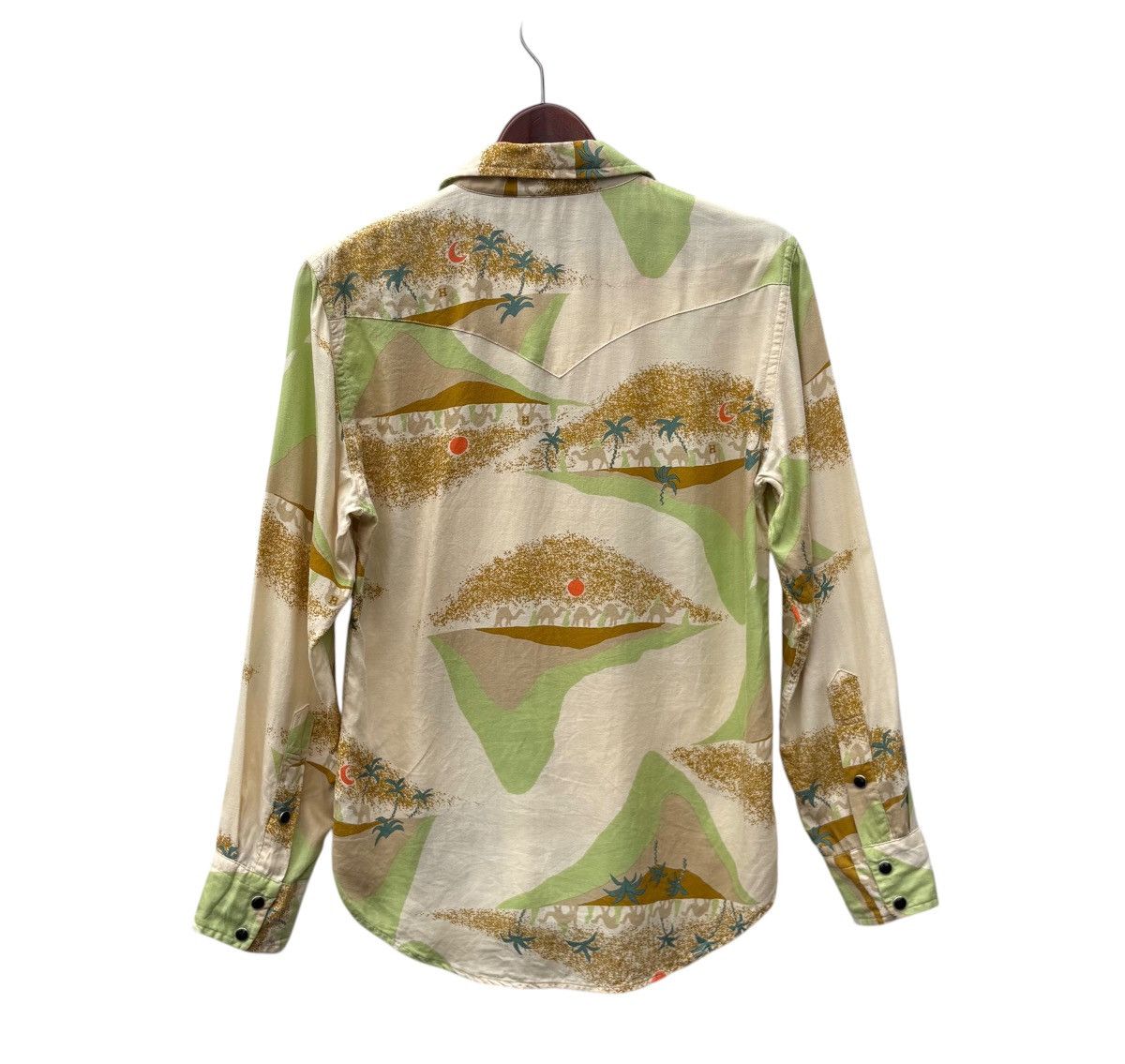 HOLLYWOOD RANCH MARKET H R Market All Over Print Rayon Pearl Snap Button Shirt Size US XS / EU 42 / 0 - 9 Thumbnail