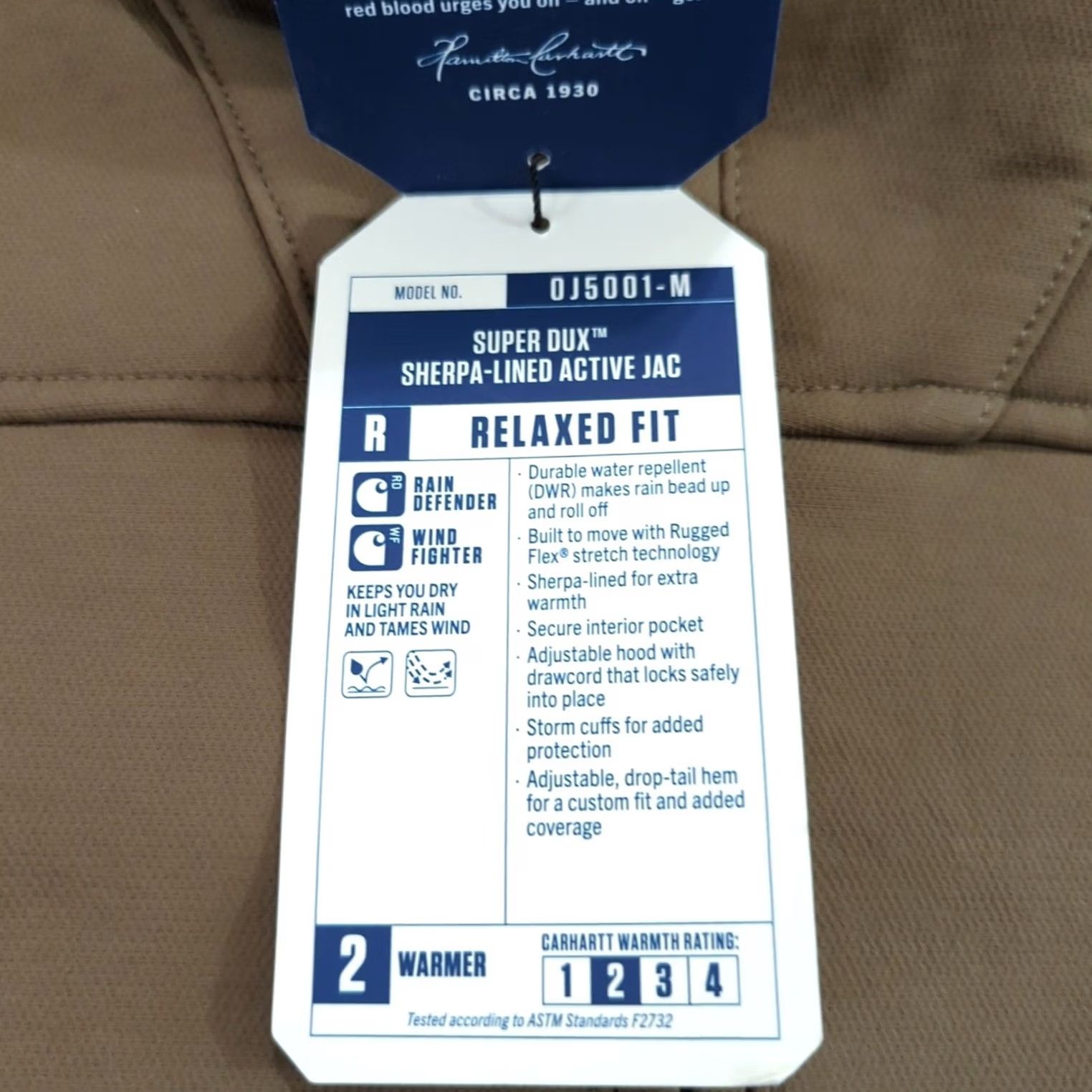 Carhartt Carhartt Coat Jacket Rain Defender Super Dux Brown Men XXL 2XL Hooded Relaxed Jacket Size US XXL / EU 58 / 5 - 2 Thumbnail