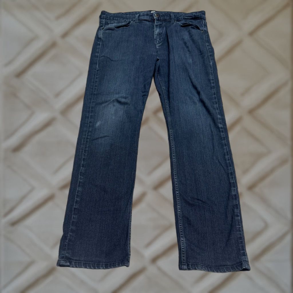 Paige PAIGE Federal Slim Straight Jeans Mens 34x30 Denim Blue Dark Wash Casual USA Streetwear 90s Modern Mens Size US 34 / EU 50 - 1 Thumbnail