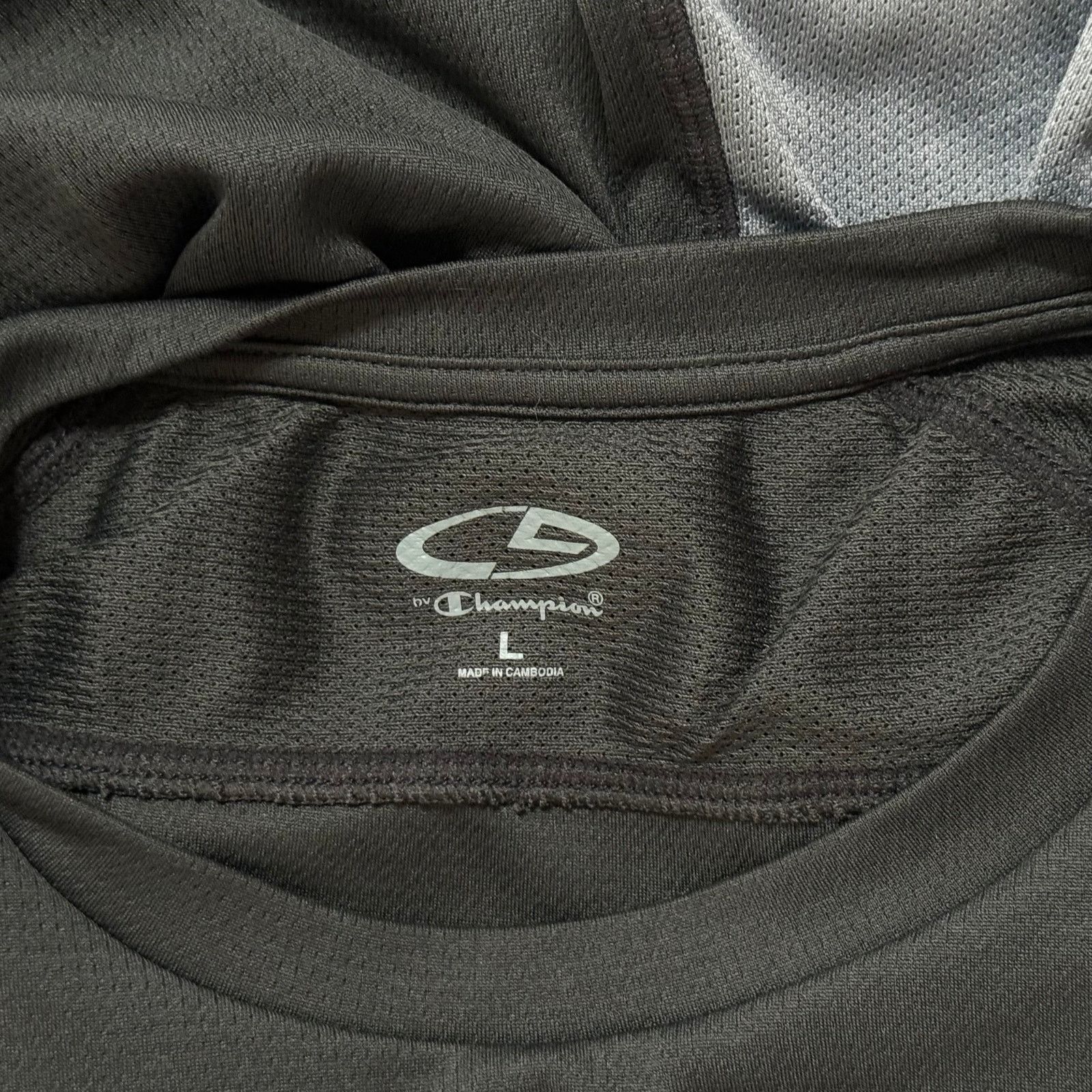 Champion Champion Black Performance Tee with Gray Panels | Sz L Size US L / EU 52-54 / 3 - 5 Thumbnail