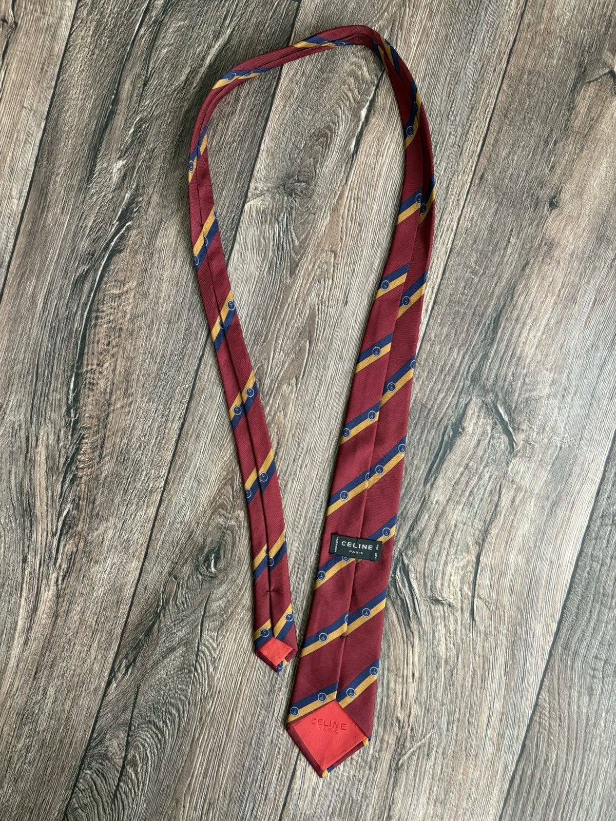 Celine Celine Silk Tie Made In Spain Size ONE SIZE - 8 Thumbnail