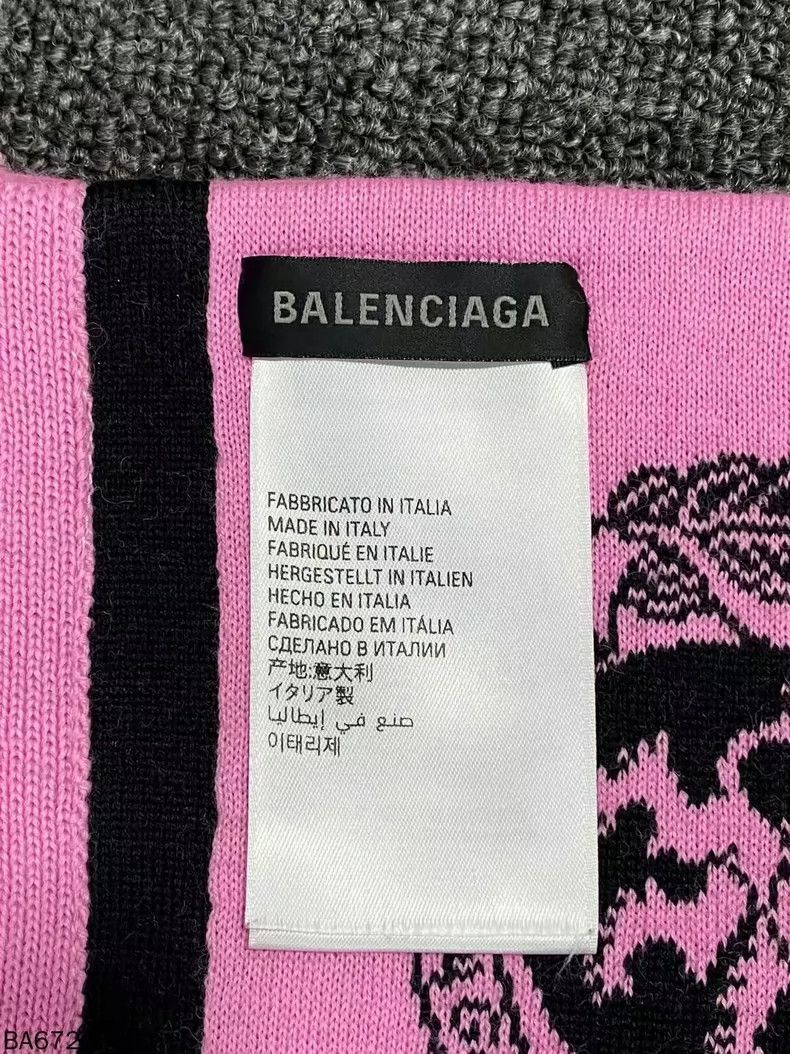 Balenciaga Balenciaga Scarf with Logo in Pink Color-2506 Size ONE SIZE - 4 Thumbnail