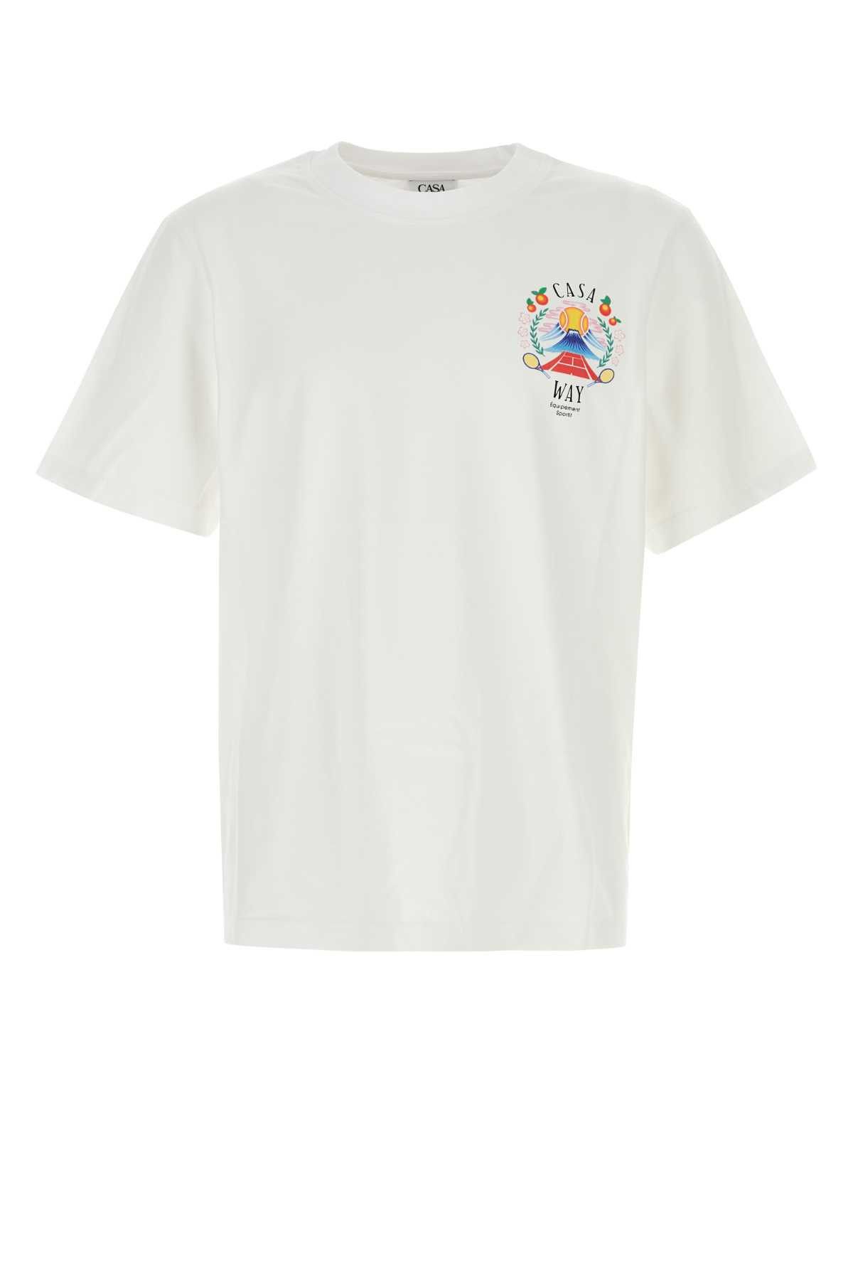 Tシャツ・カットソー CASABLANCA Men T-shirt White MPF25JTS001 03 Casablanca Nature's Teacher Printed Tee - White – Kith