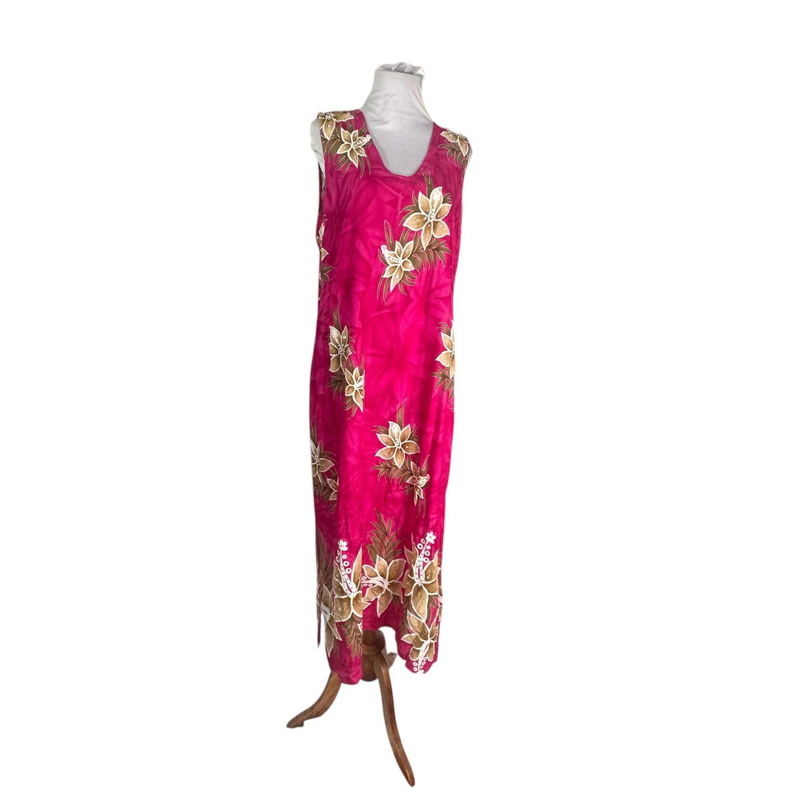 Vintage Vintage Y2k Pink Floral Maxi Lounge Pool Dress M/L Size M / US 6-8 / IT 42-44 - 6 Thumbnail