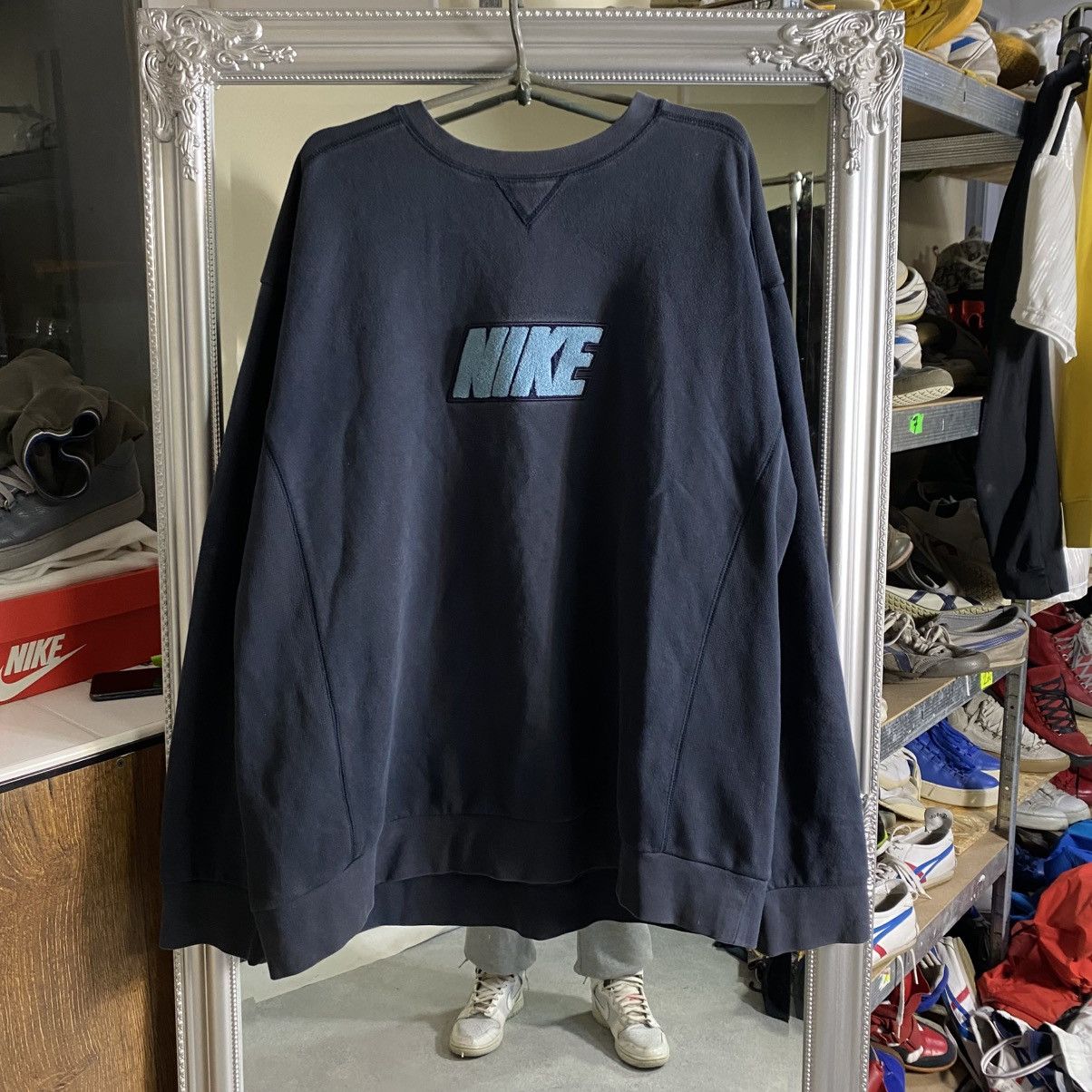 Nike Vintage Nike Sweatshirt 90s Big Central Logo Size US XXL / EU 58 / 5 - 1 Thumbnail