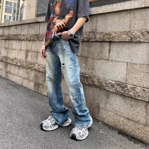 Japanese Brand Koizumi x zai Vintage washed ripped micro-flare jeans Size US 32 / EU 48 - 5 Thumbnail
