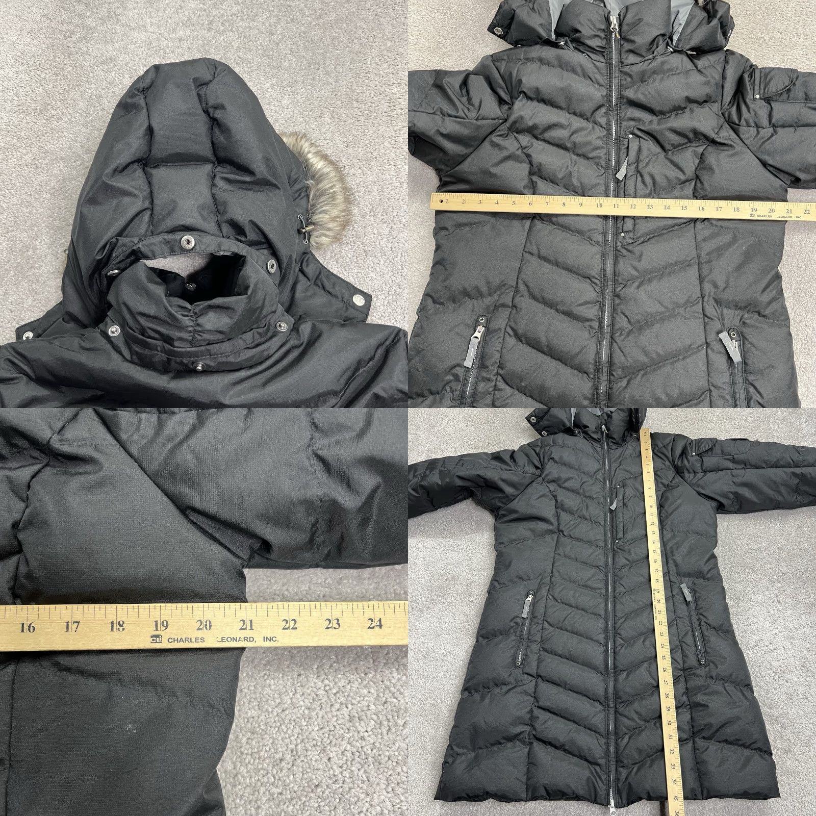 Eddie Bauer Eddie Bauer Parka Long Jacket Womens L Black Down Full Zip Faux Fur Removable Hood Insulated Parka Size L / US 10 / IT 46 - 8 Thumbnail