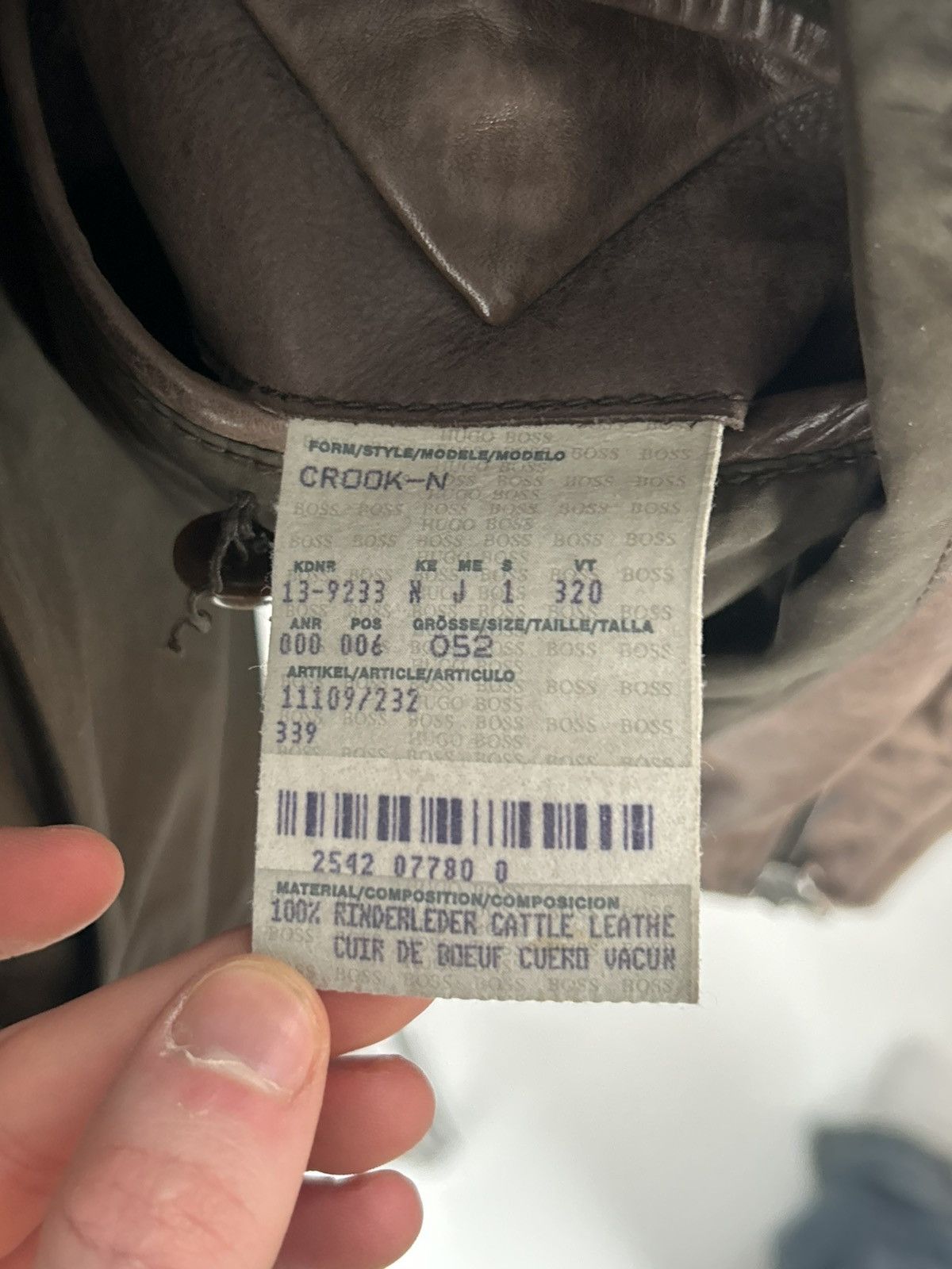 Hugo Boss HUGO BOSS Crook N Brown Cattle Leather Bomber Jacket Size 52 Size US L / EU 52-54 / 3 - 4 Thumbnail