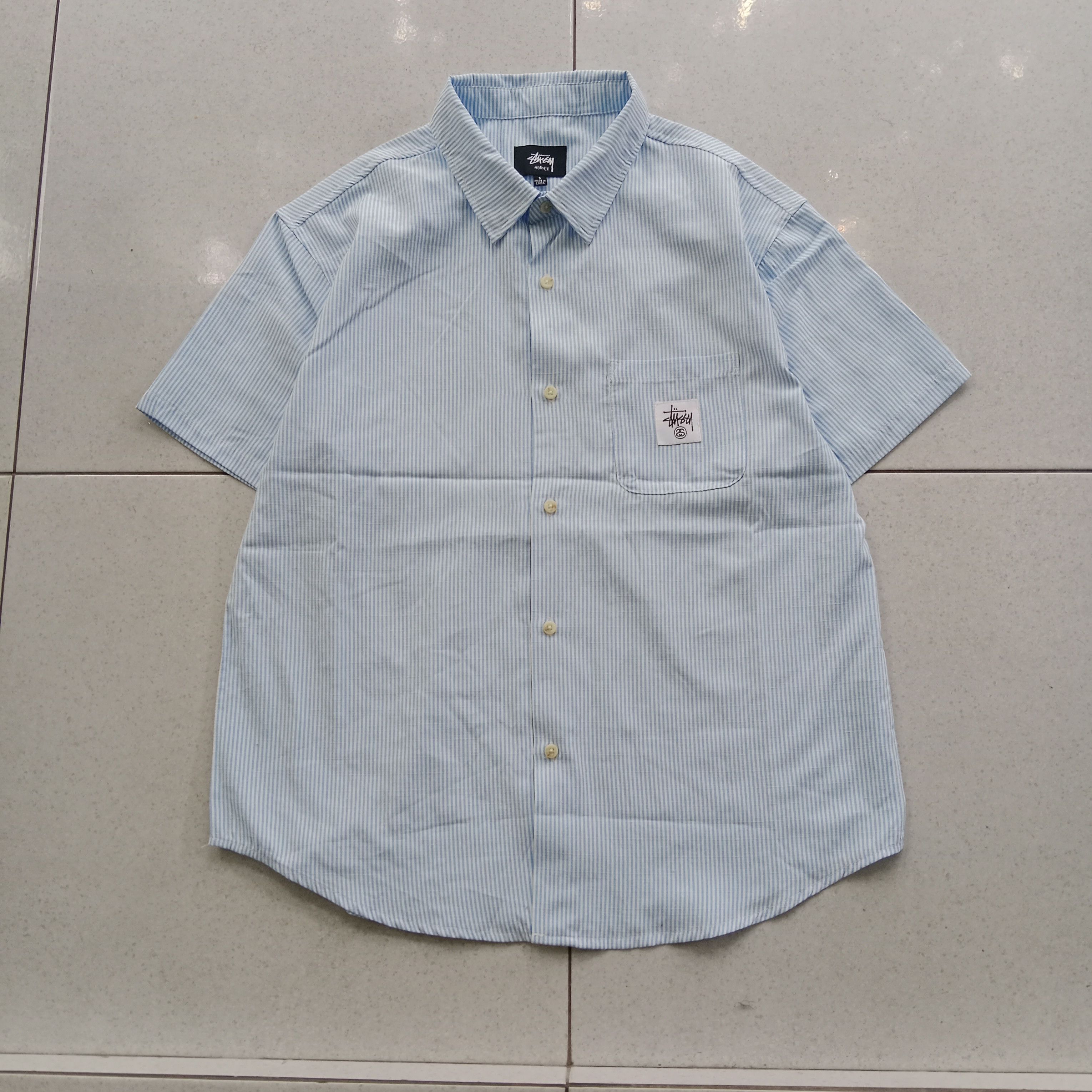Stussy STUSSY SHIRT SHORT SLEEVE STRIPES Size US S / EU 44-46 / 1 - 8 Thumbnail