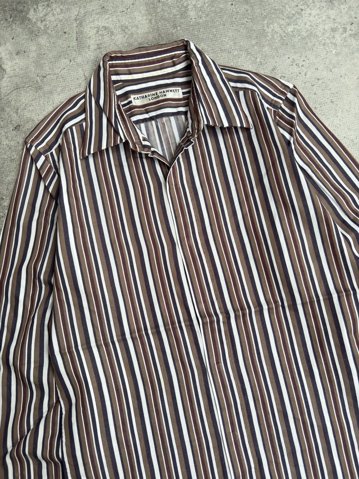 Katharine Hamnett London STRIPE SHIRT KATHRINE HAMNETT LONDON Size US M / EU 48-50 / 2 - 2 Thumbnail